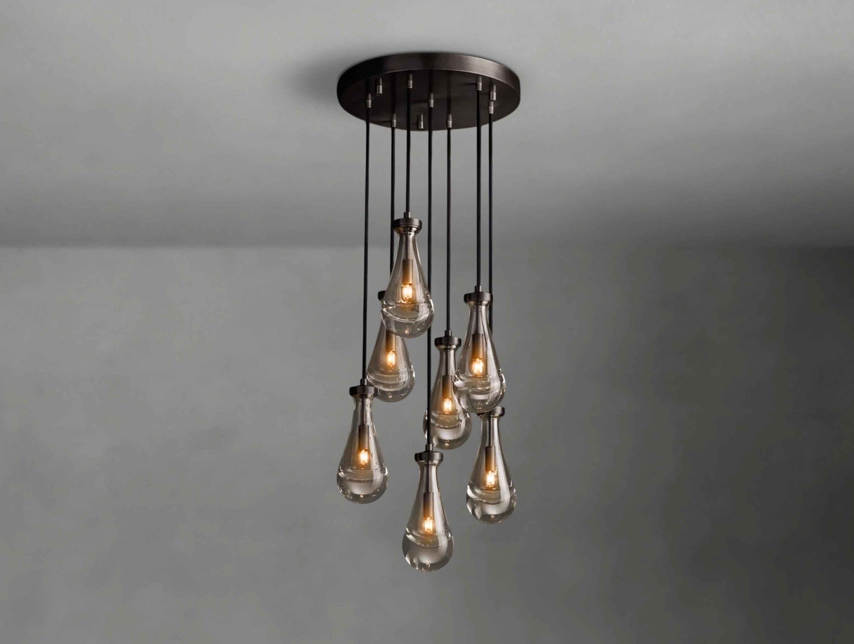 Decorative Glass Drop Round Chandelier