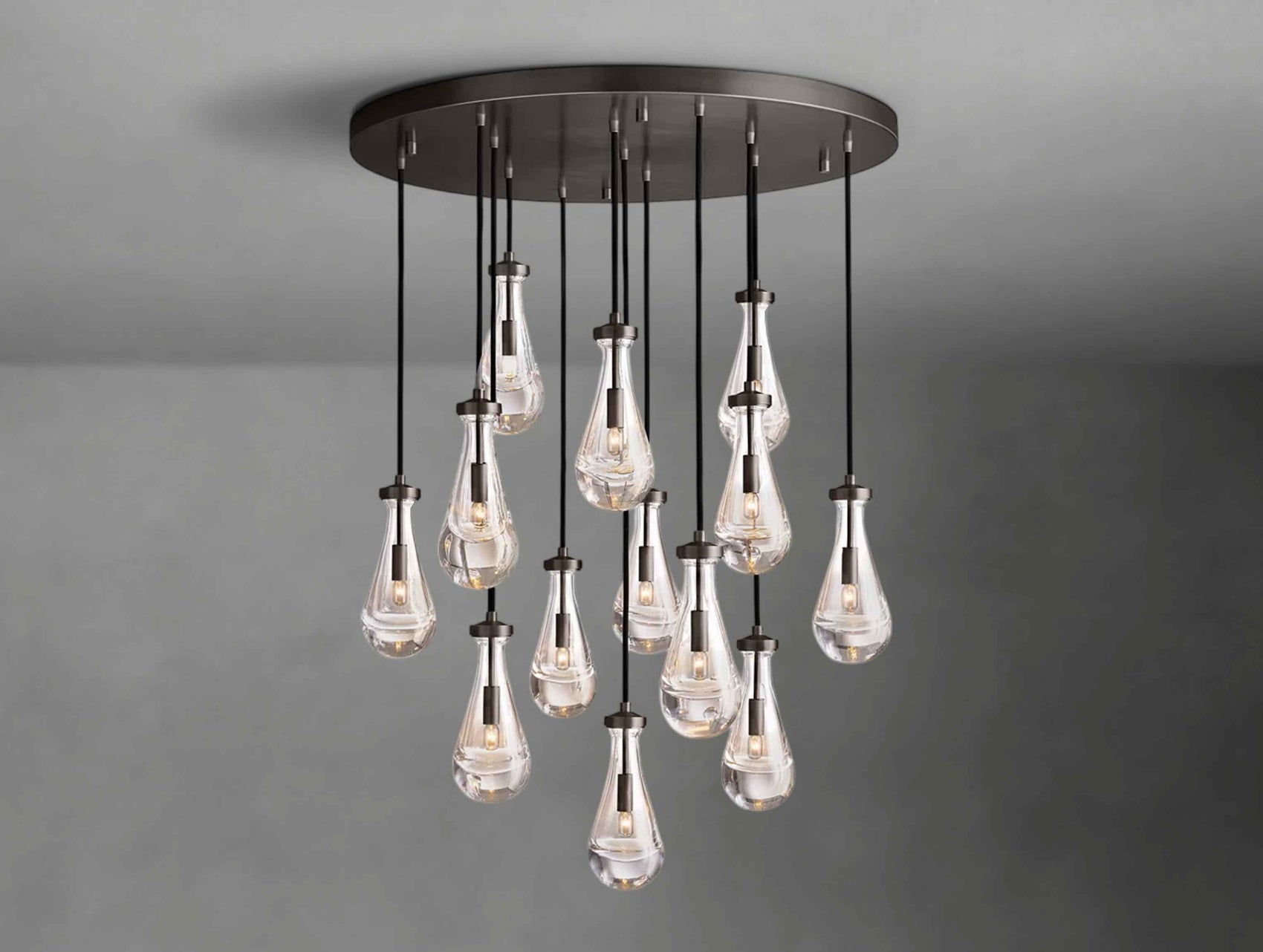 Decorative Glass Drop Round Chandelier