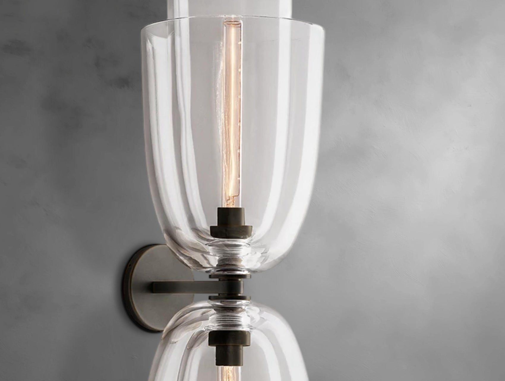 Double Layer Glass Sconce