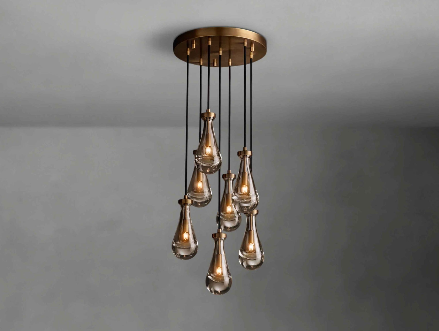 Decorative Glass Drop Round Chandelier