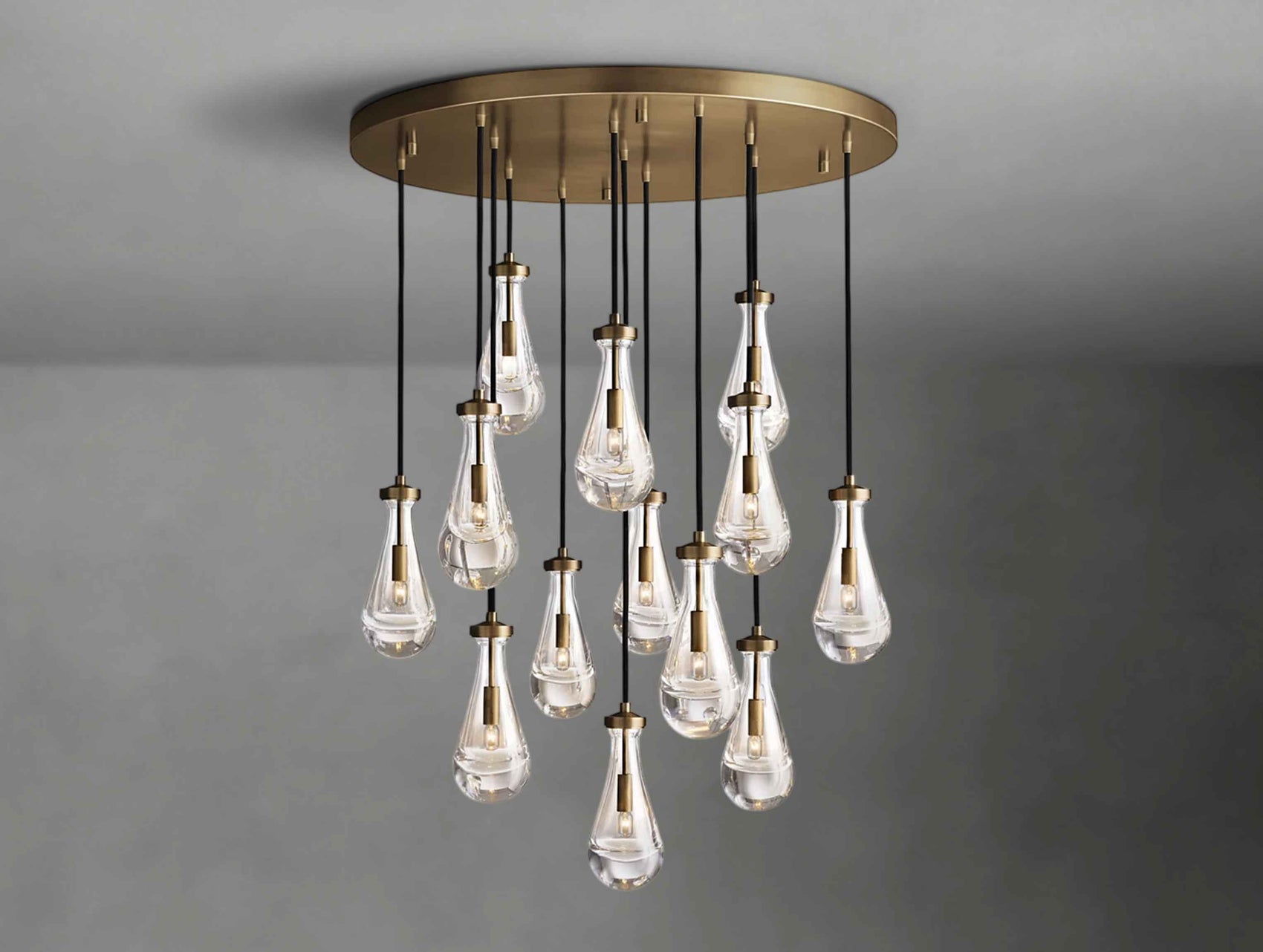 Decorative Glass Drop Round Chandelier