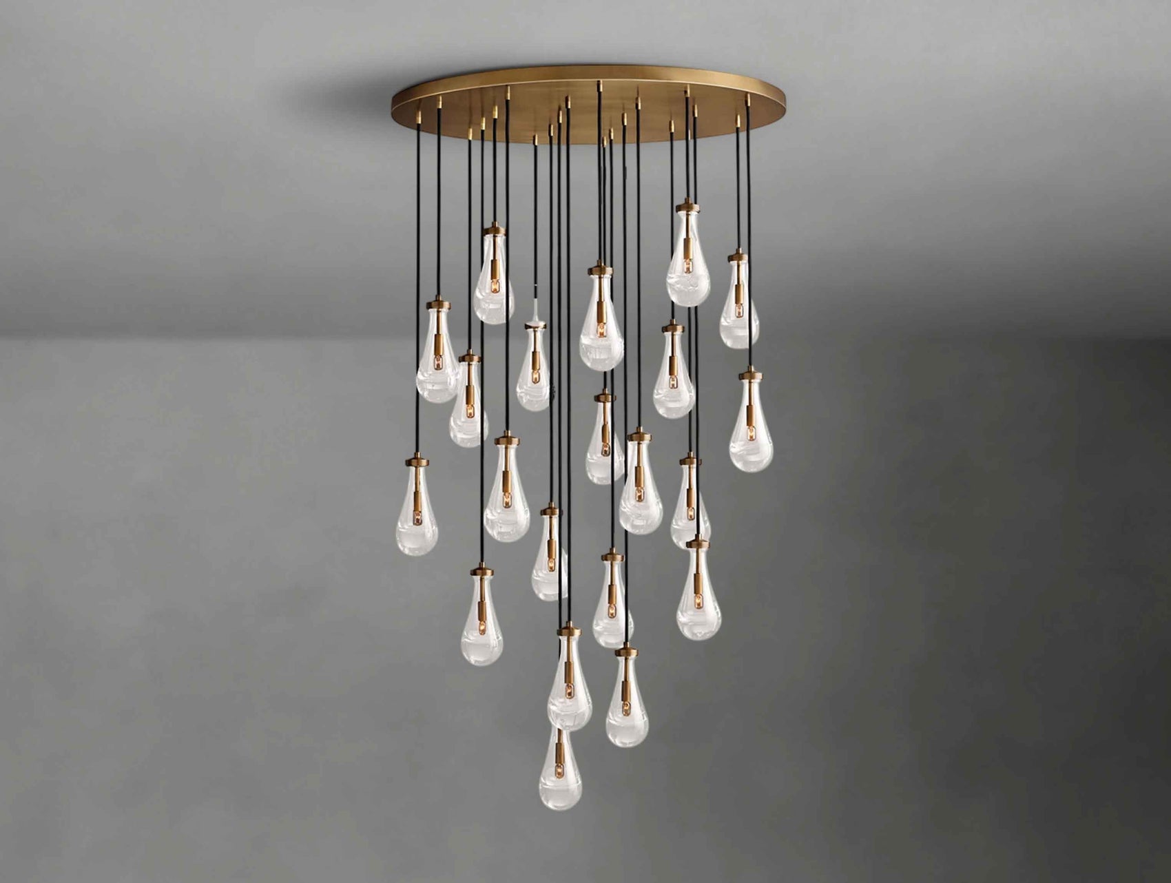 Decorative Glass Drop Round Chandelier