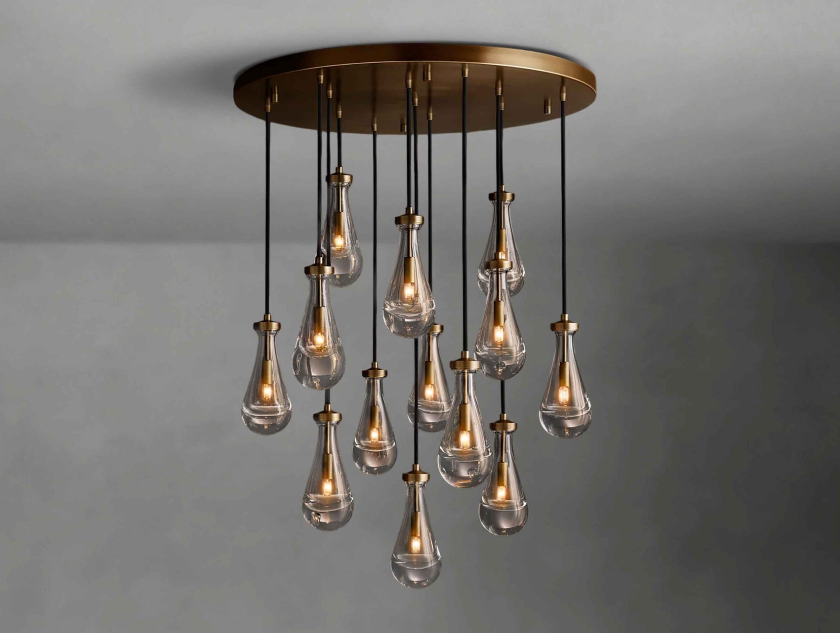 Decorative Glass Drop Round Chandelier