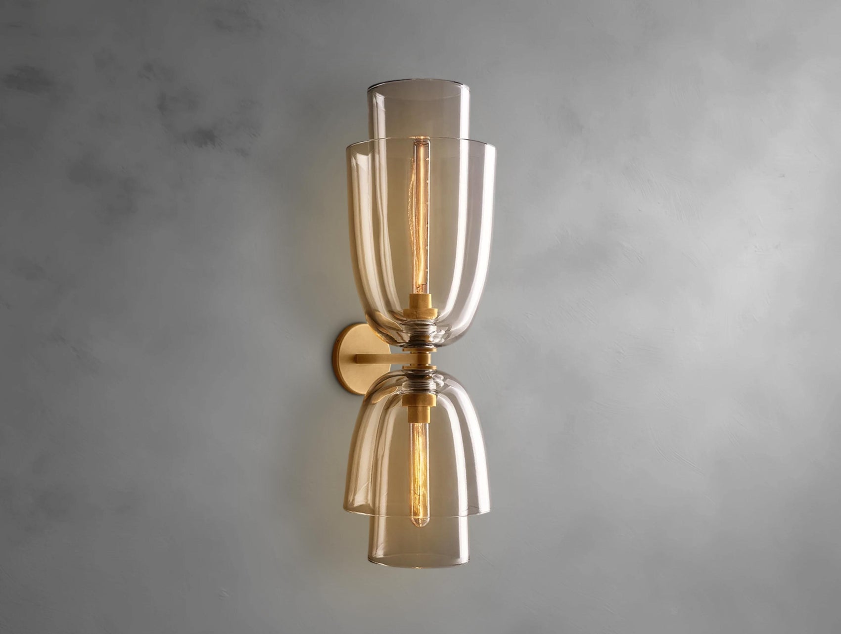 Double Layer Glass Sconce