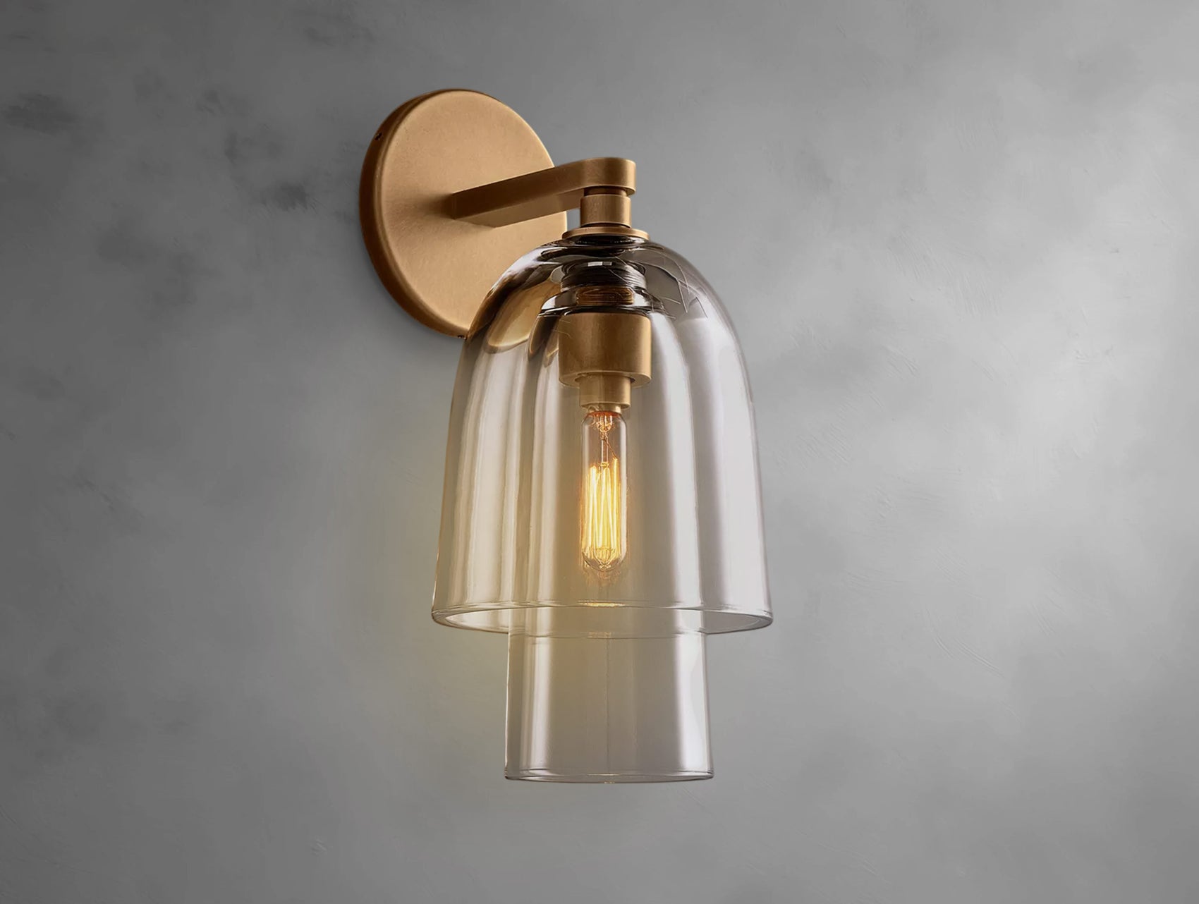 Double Glass Bell Sconce