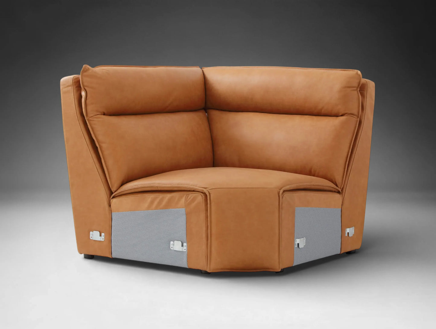 Roland Leather Six-Piece Motion Corner Sectional