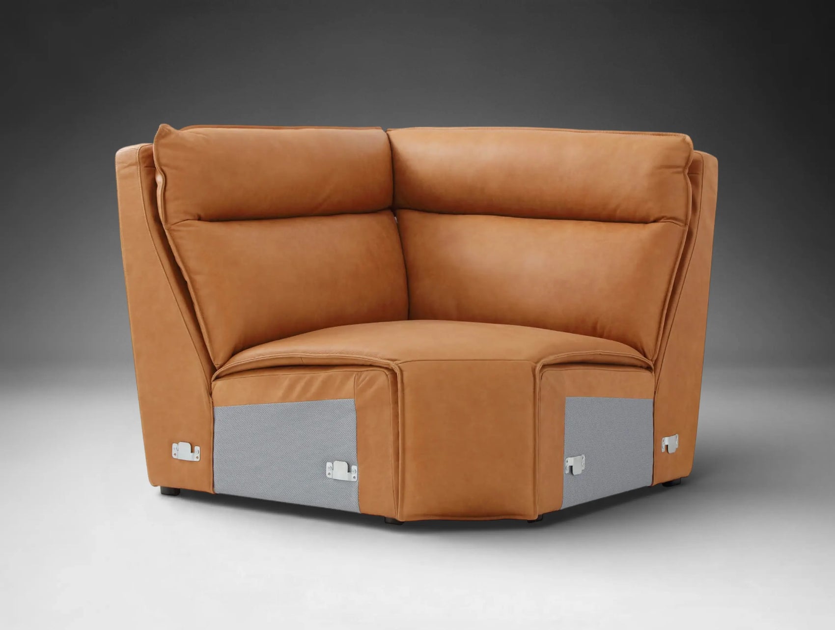 Roland Leather Six-Piece Motion Corner Sectional