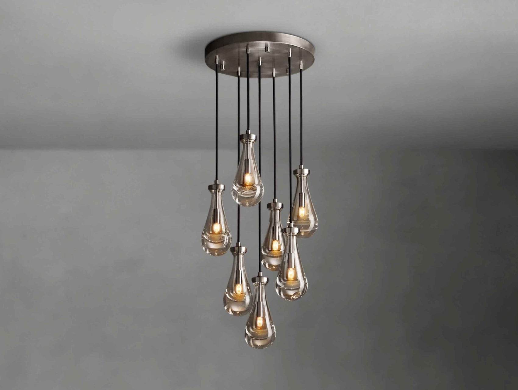 Decorative Glass Drop Round Chandelier