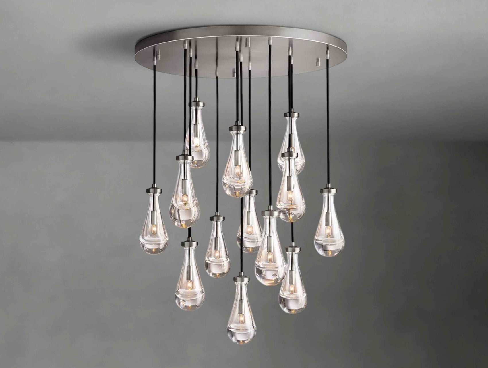 Decorative Glass Drop Round Chandelier