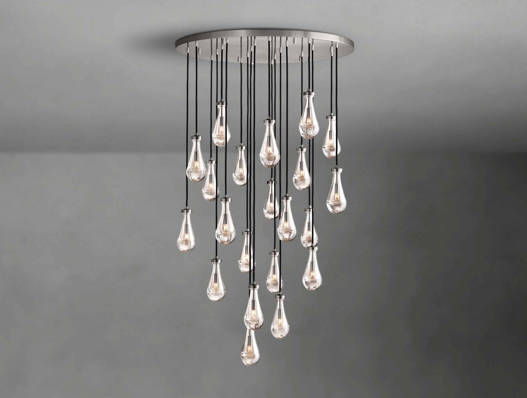 Decorative Glass Drop Round Chandelier