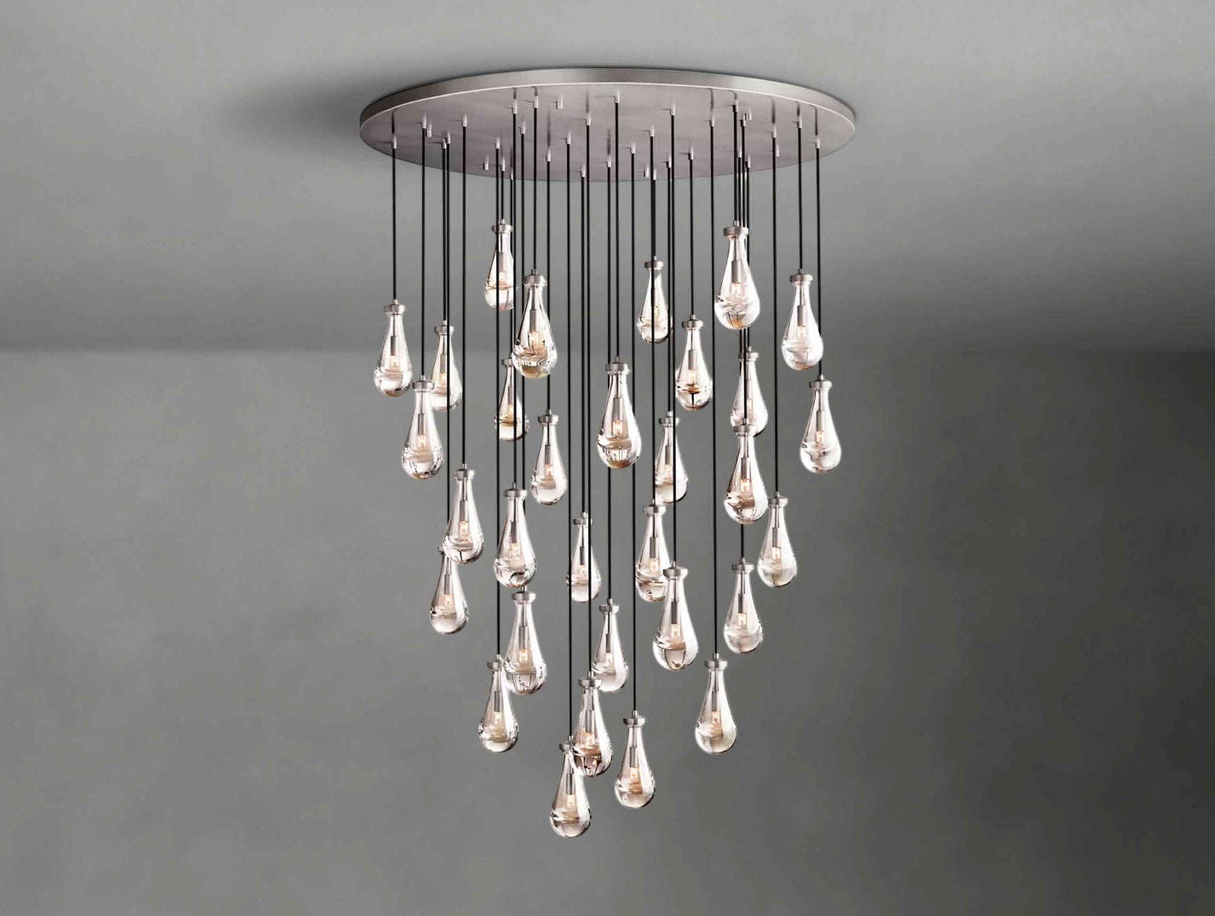 Decorative Glass Drop Round Chandelier