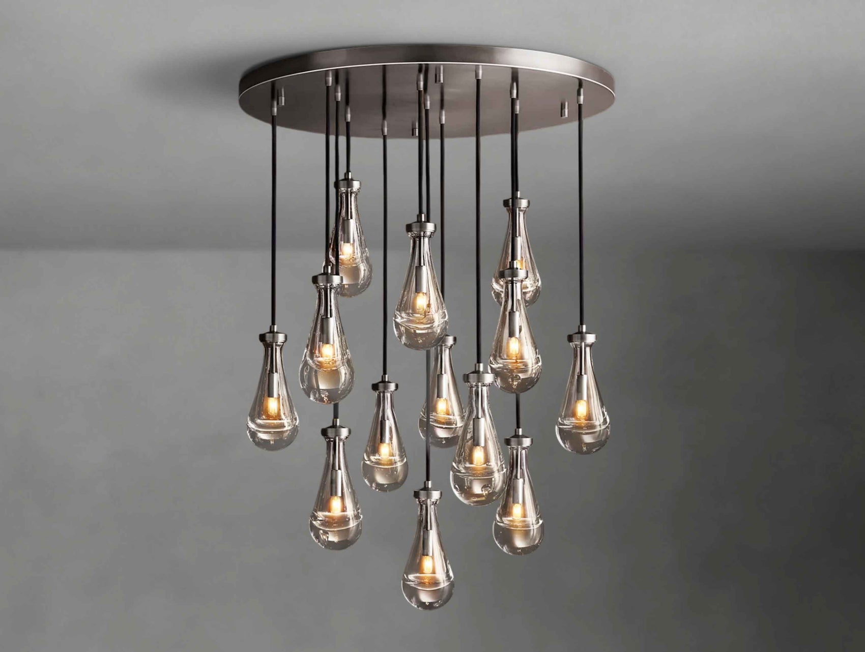 Decorative Glass Drop Round Chandelier