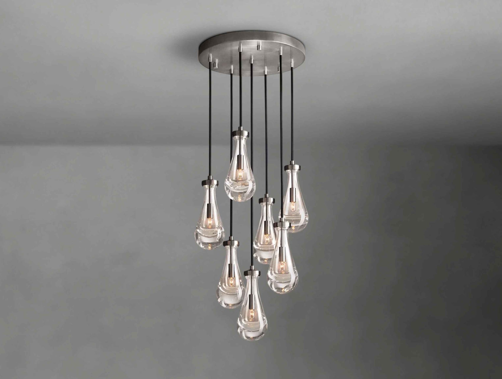 Decorative Glass Drop Round Chandelier