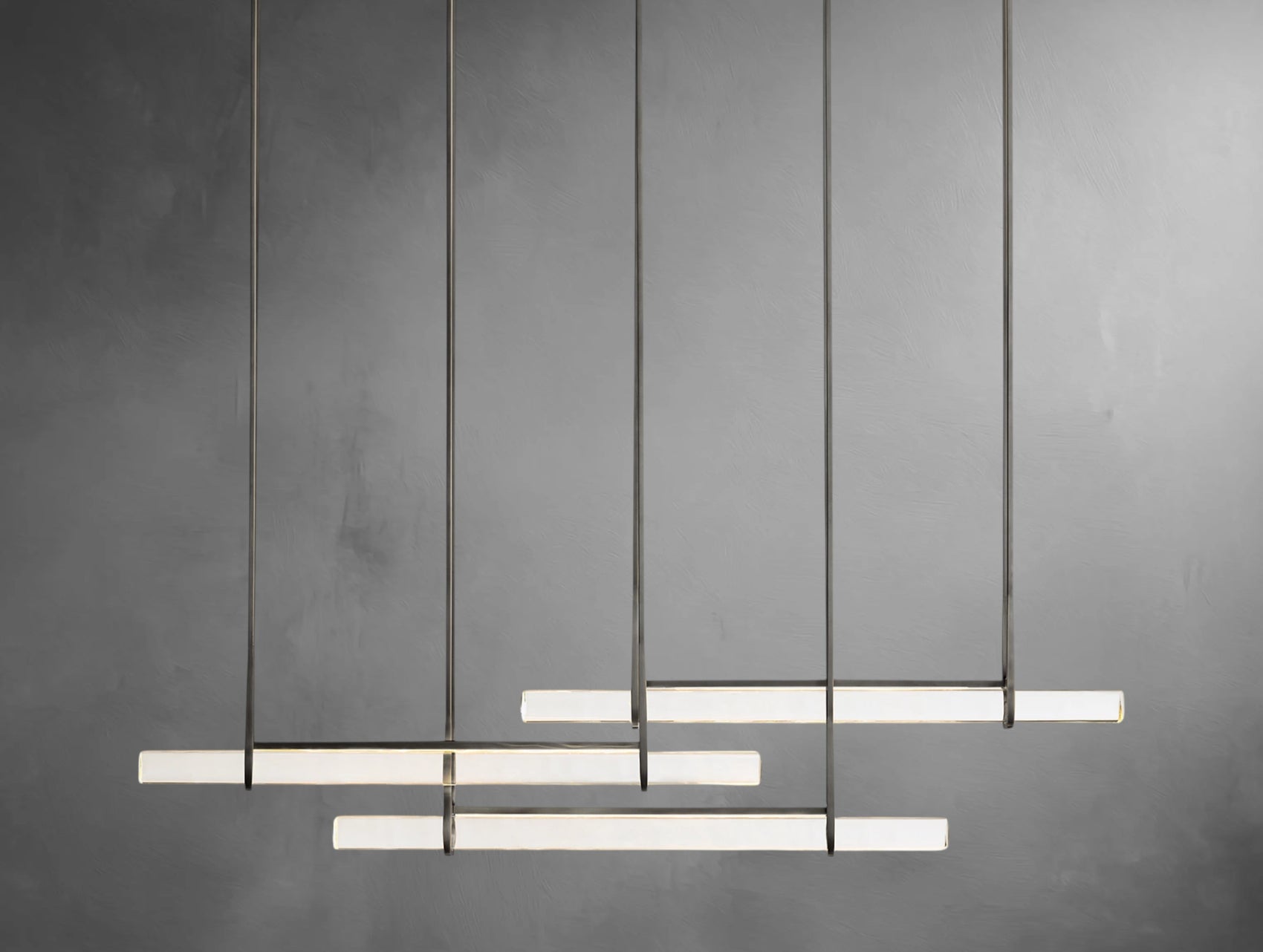 Avenor Crystal Triple Bar Linear Chandelier