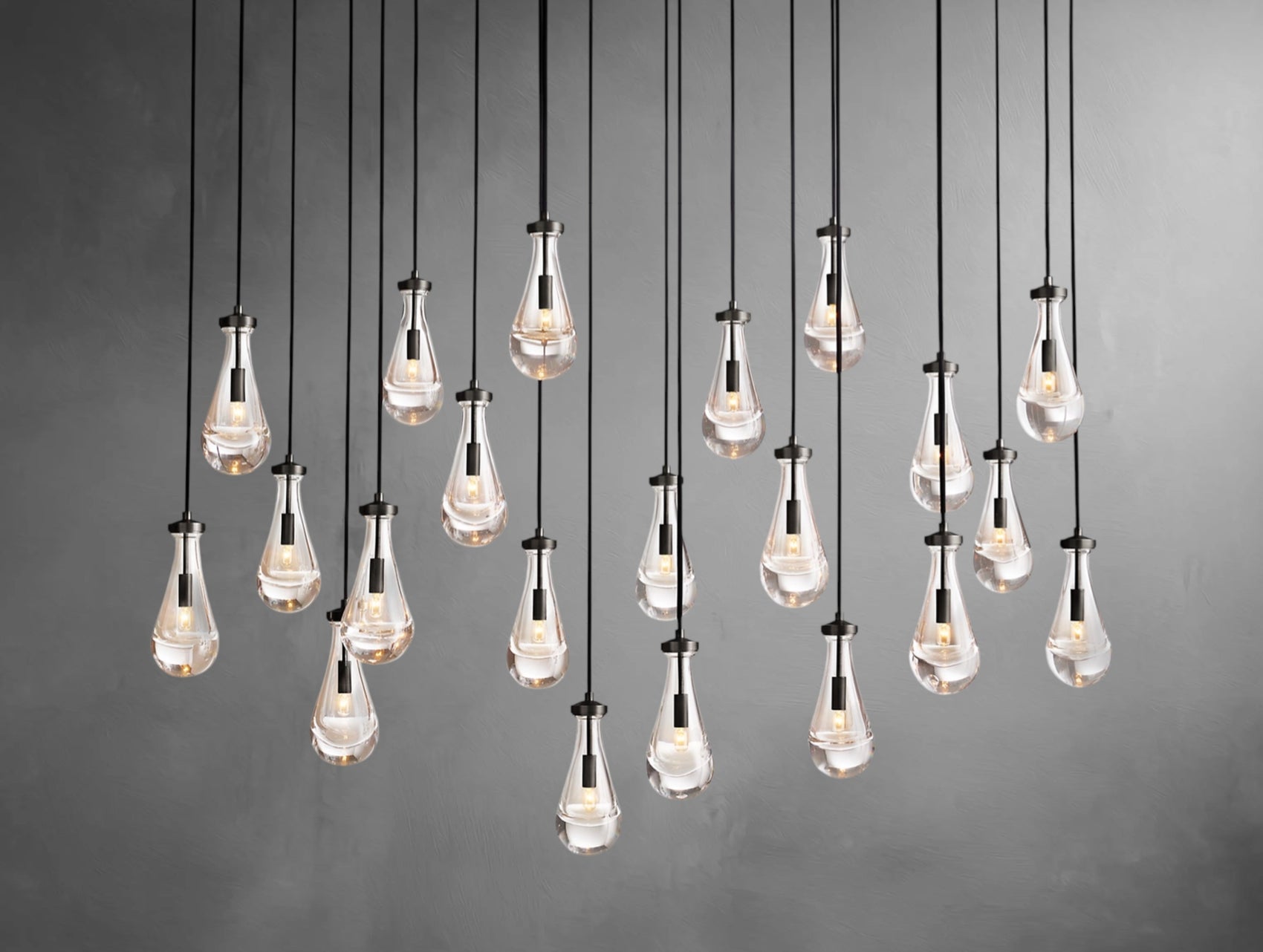 Decorative Glass Drop Rectangular Chandelier