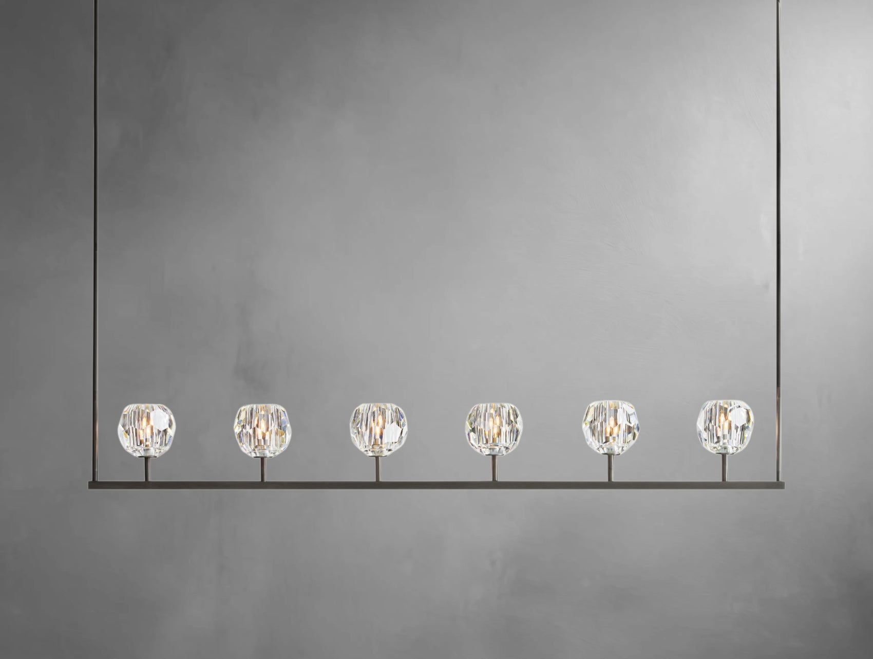 Aurelle Crystal Globe Linear Chandelier