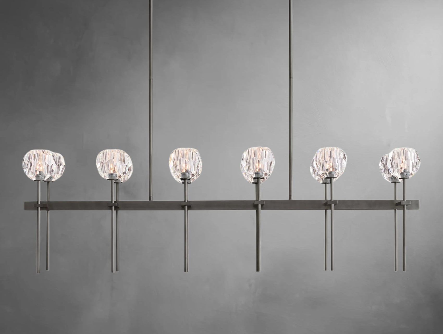 Aurelle Double Linear Crystal Chandelier