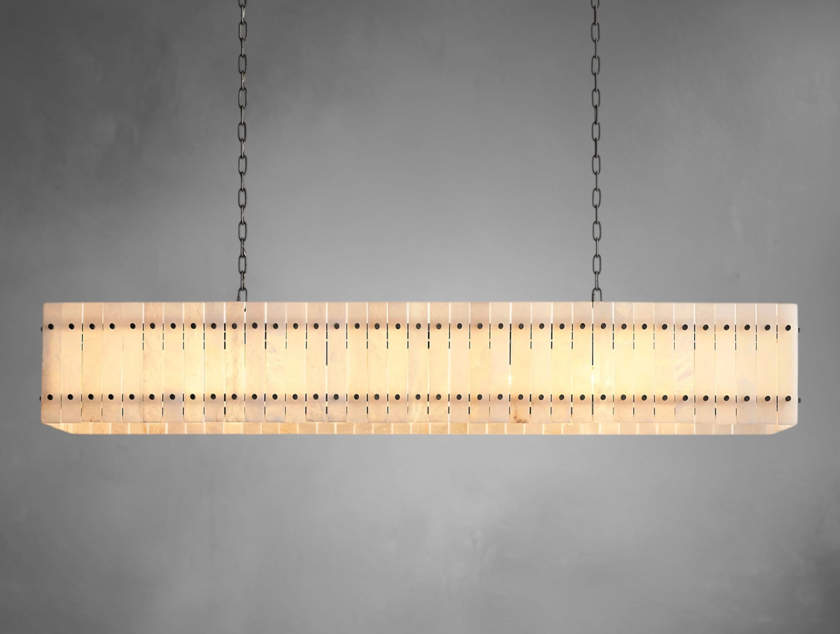 San Serrano Alabaster Linear Chandelier