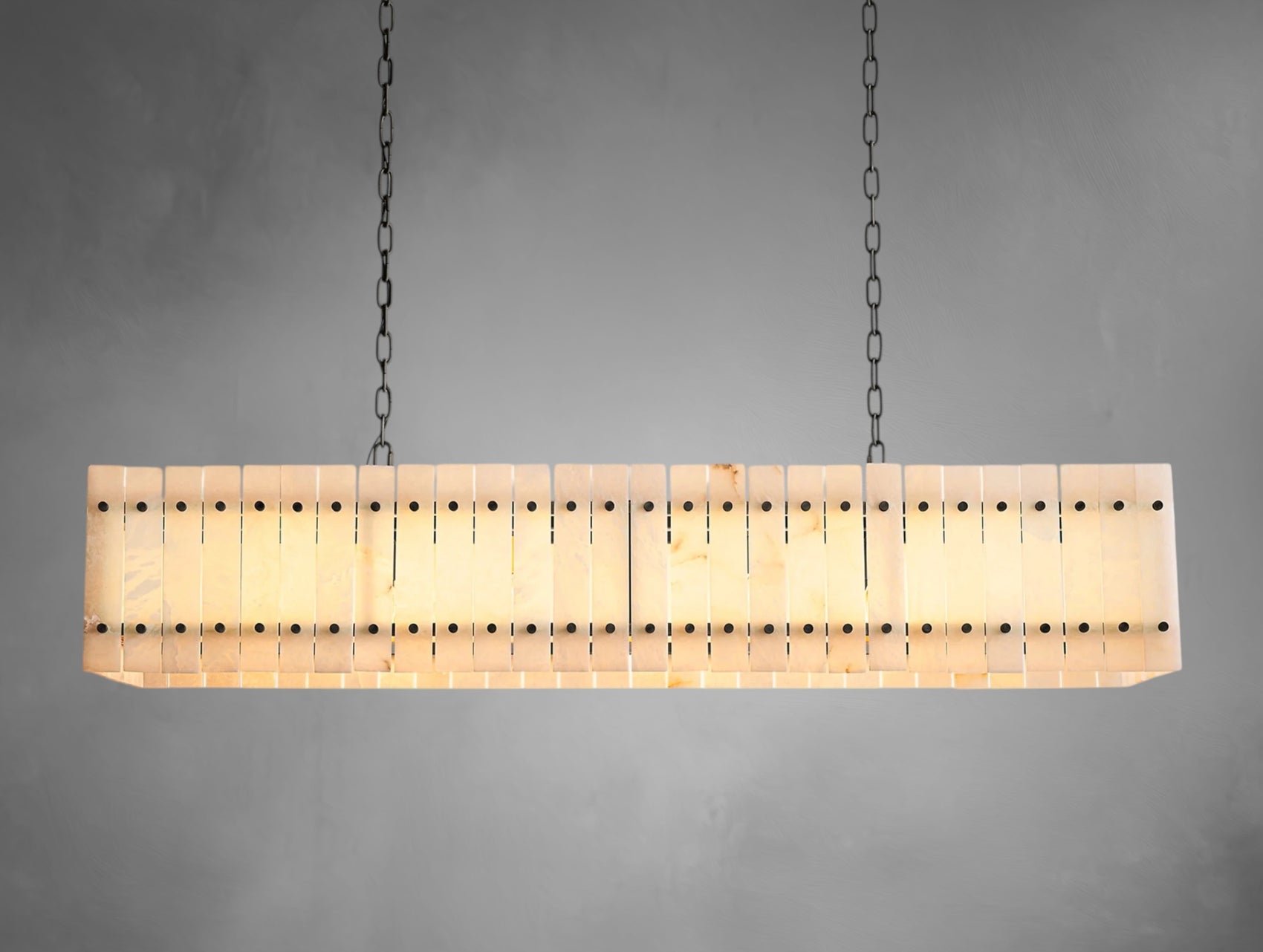 San Serrano Alabaster Linear Chandelier