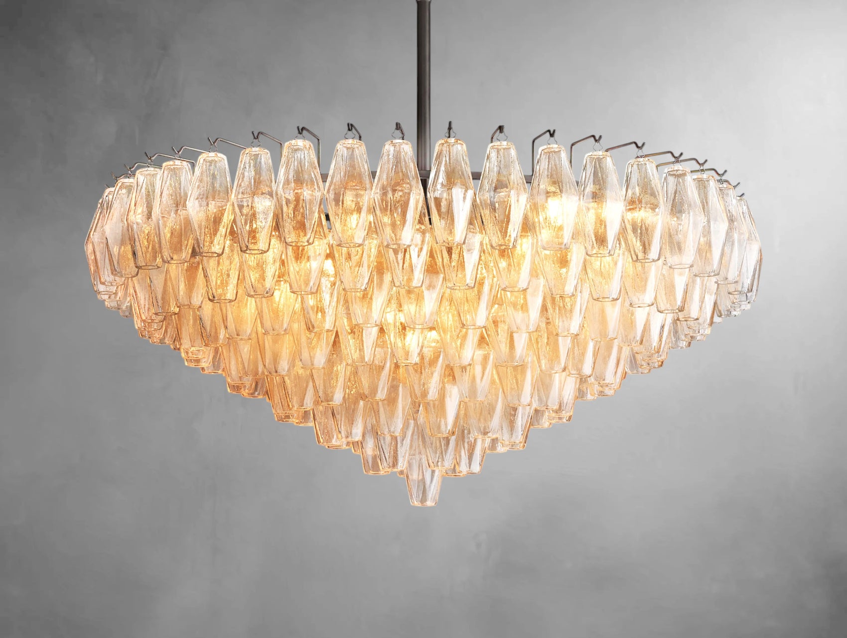 Chyara Clear Glass Tiered Round Chandelier