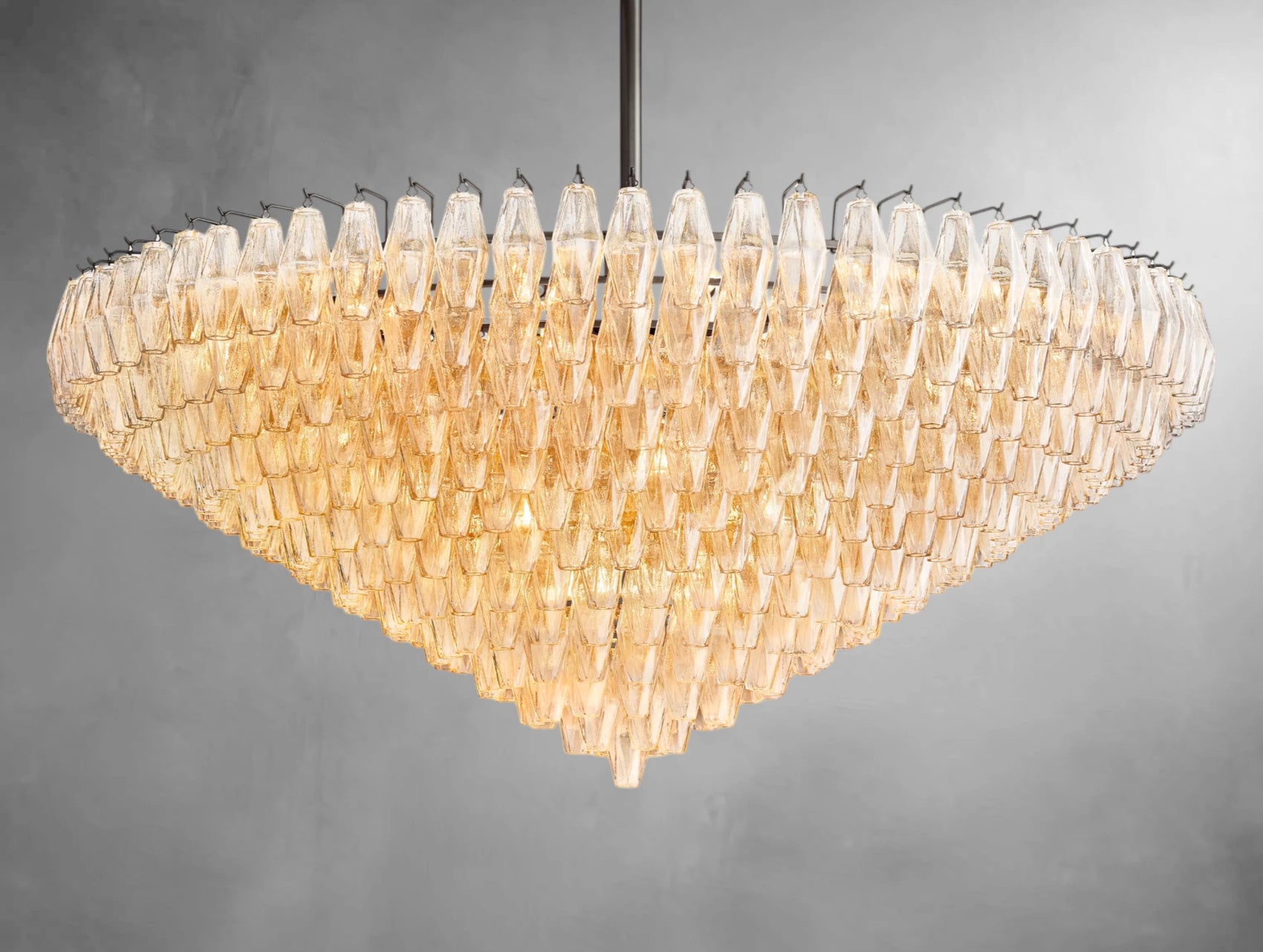 Chyara Clear Glass Tiered Round Chandelier