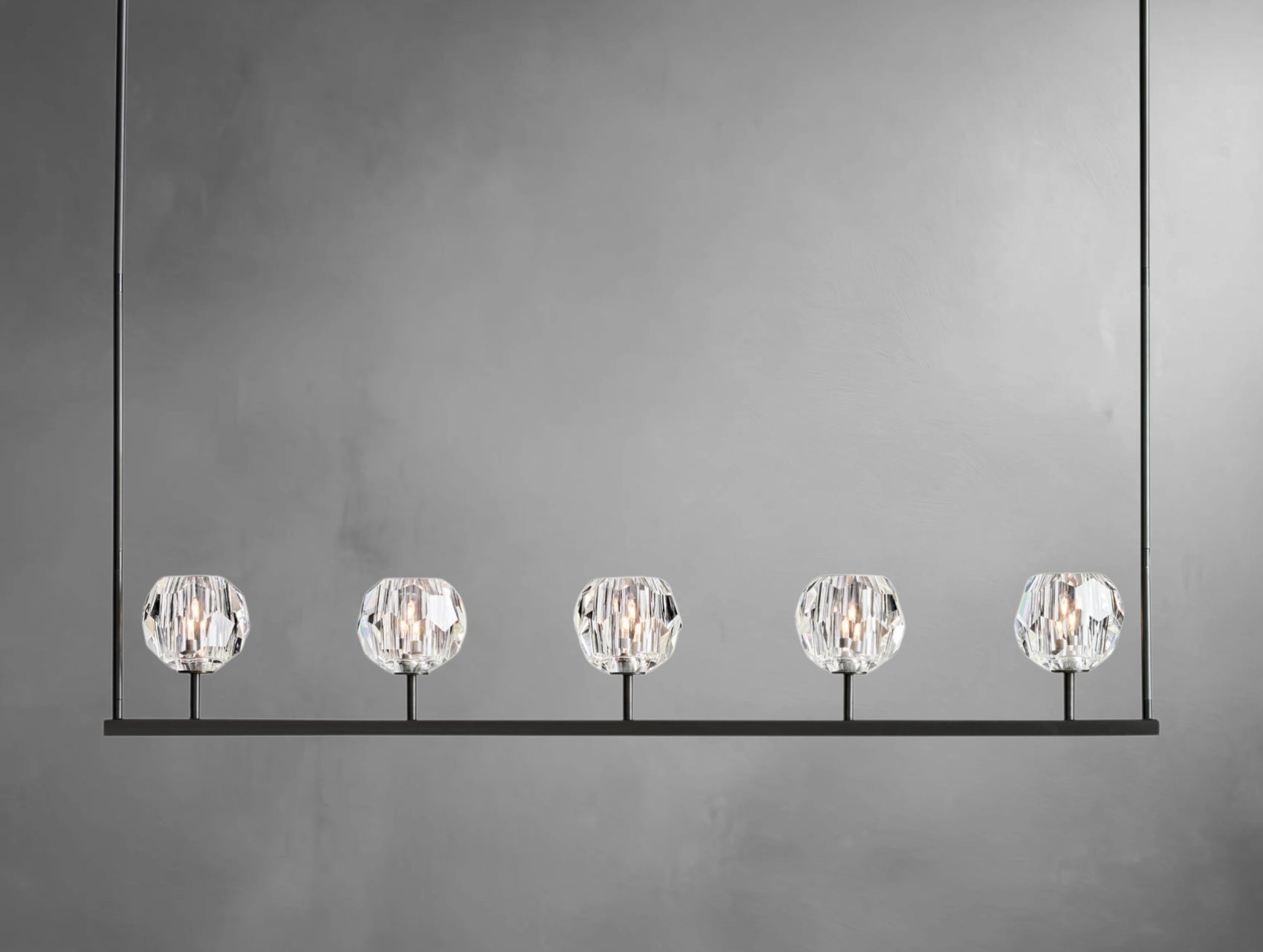 Aurelle Crystal Globe Linear Chandelier