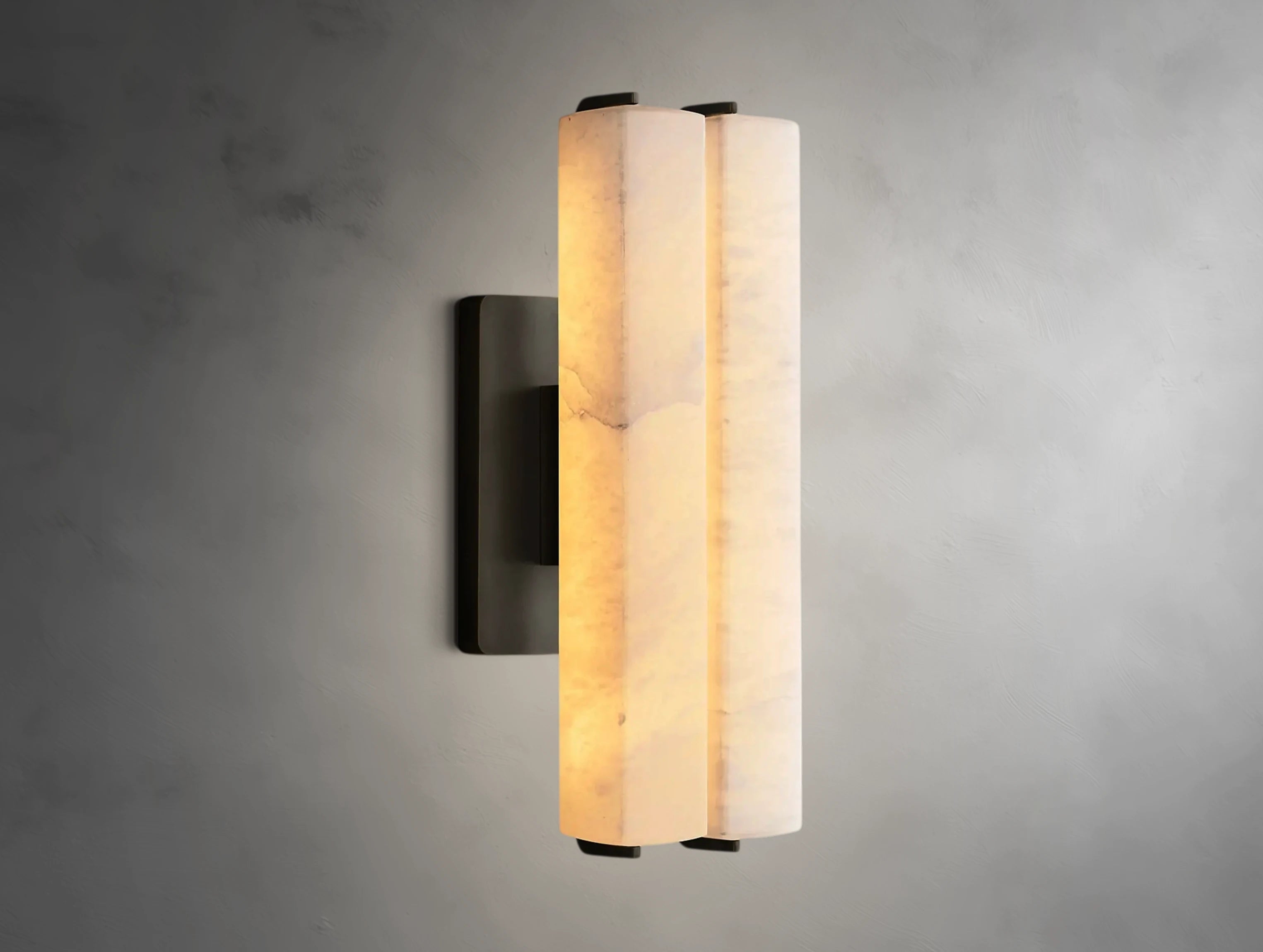 Virel Alabaster Double Sconce