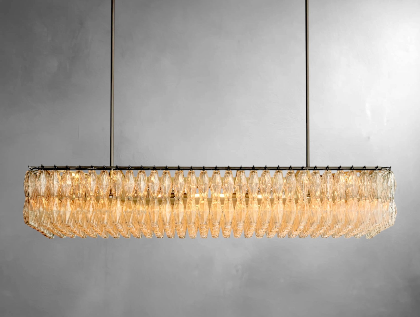 Chyara Clear Glass Rectangular Chandelier