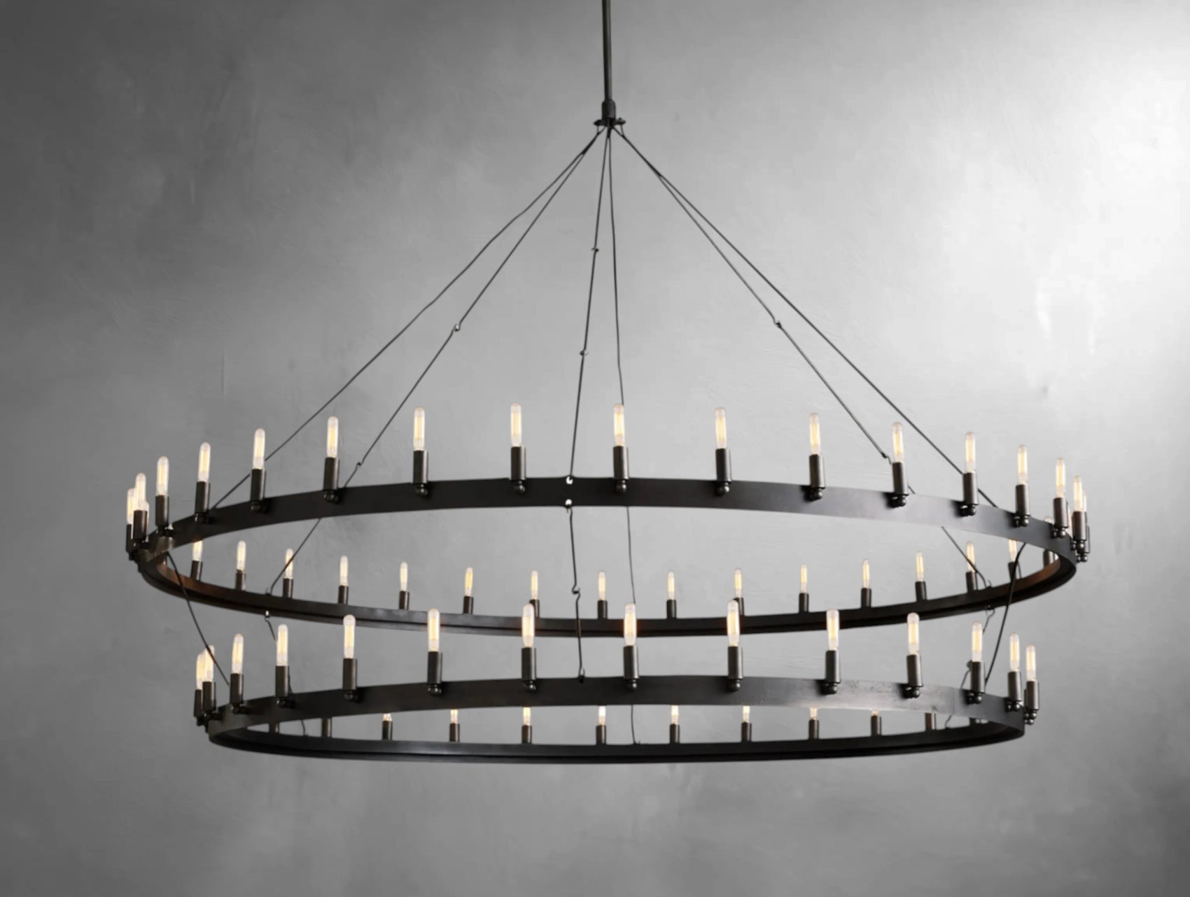 Kemion Vintage Filament Two-Tier Chandelier