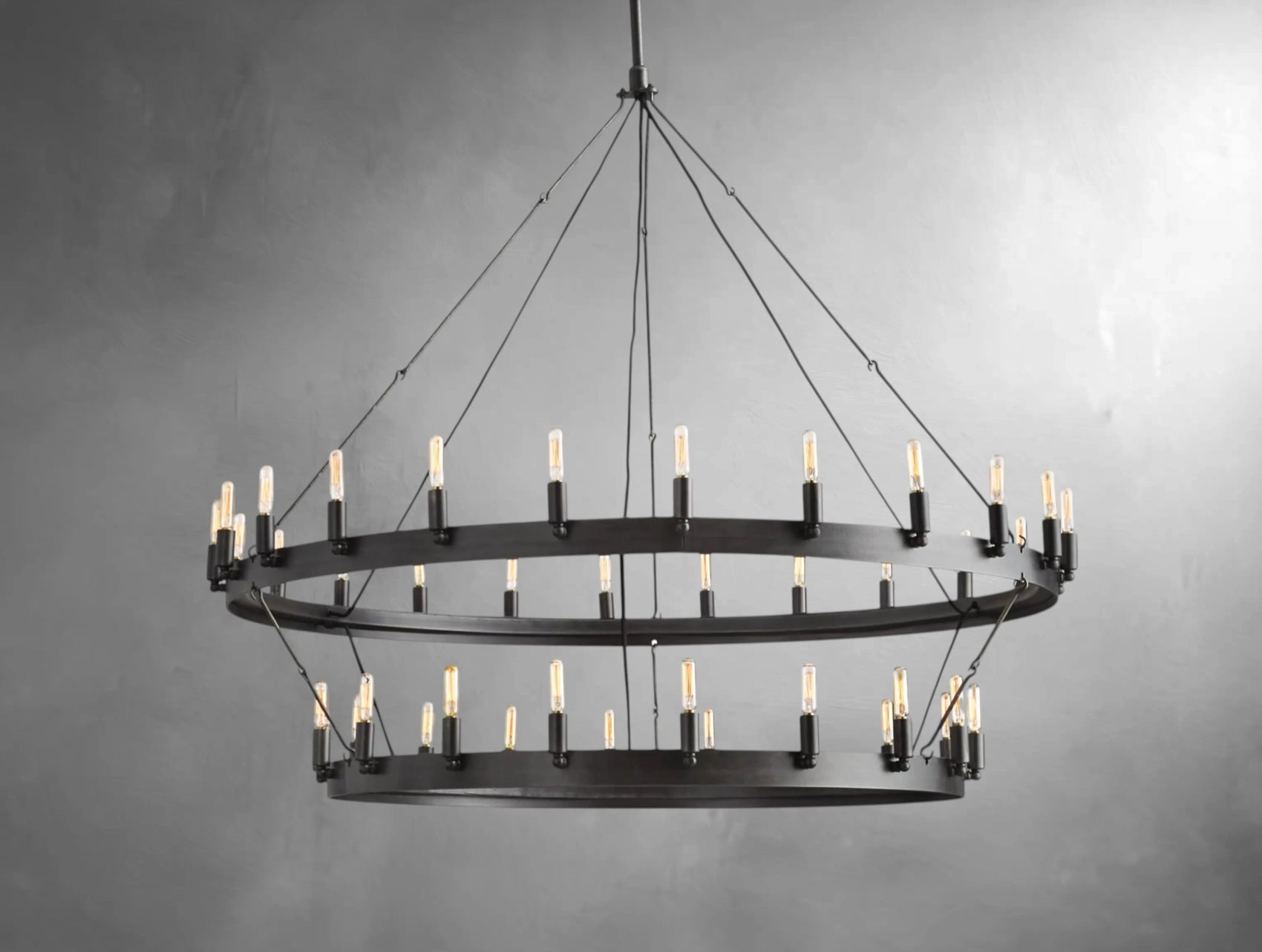 Kemion Vintage Filament Two-Tier Chandelier