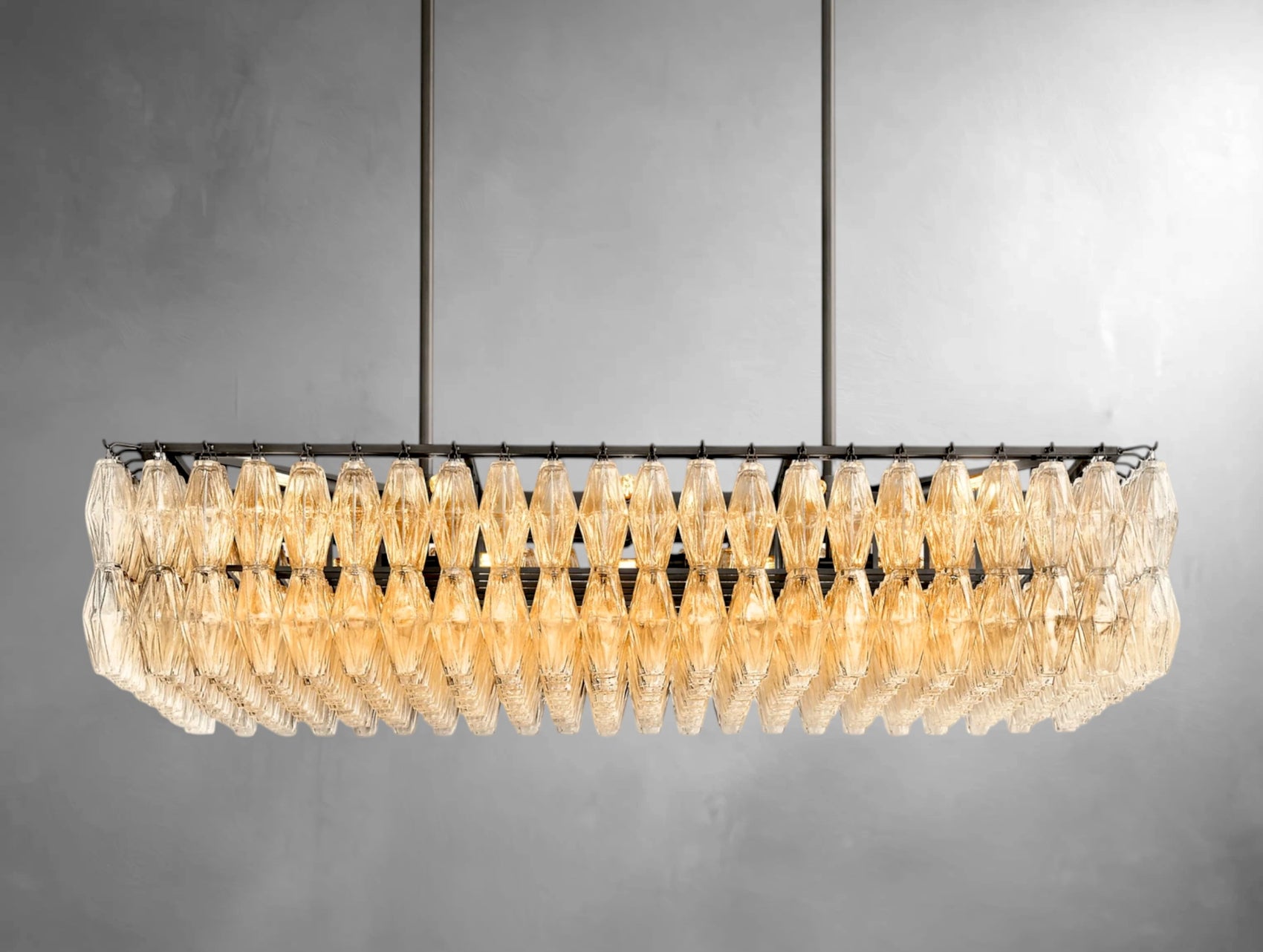 Chyara Clear Glass Rectangular Chandelier