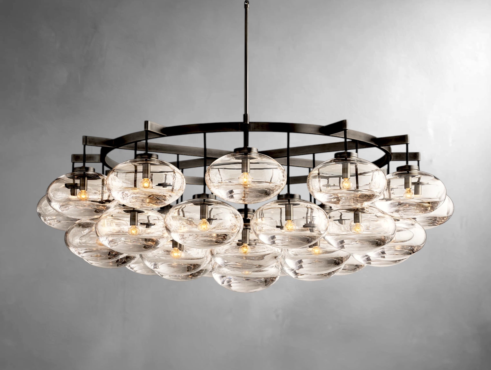 kabratte Clear Glass Round Chandelier