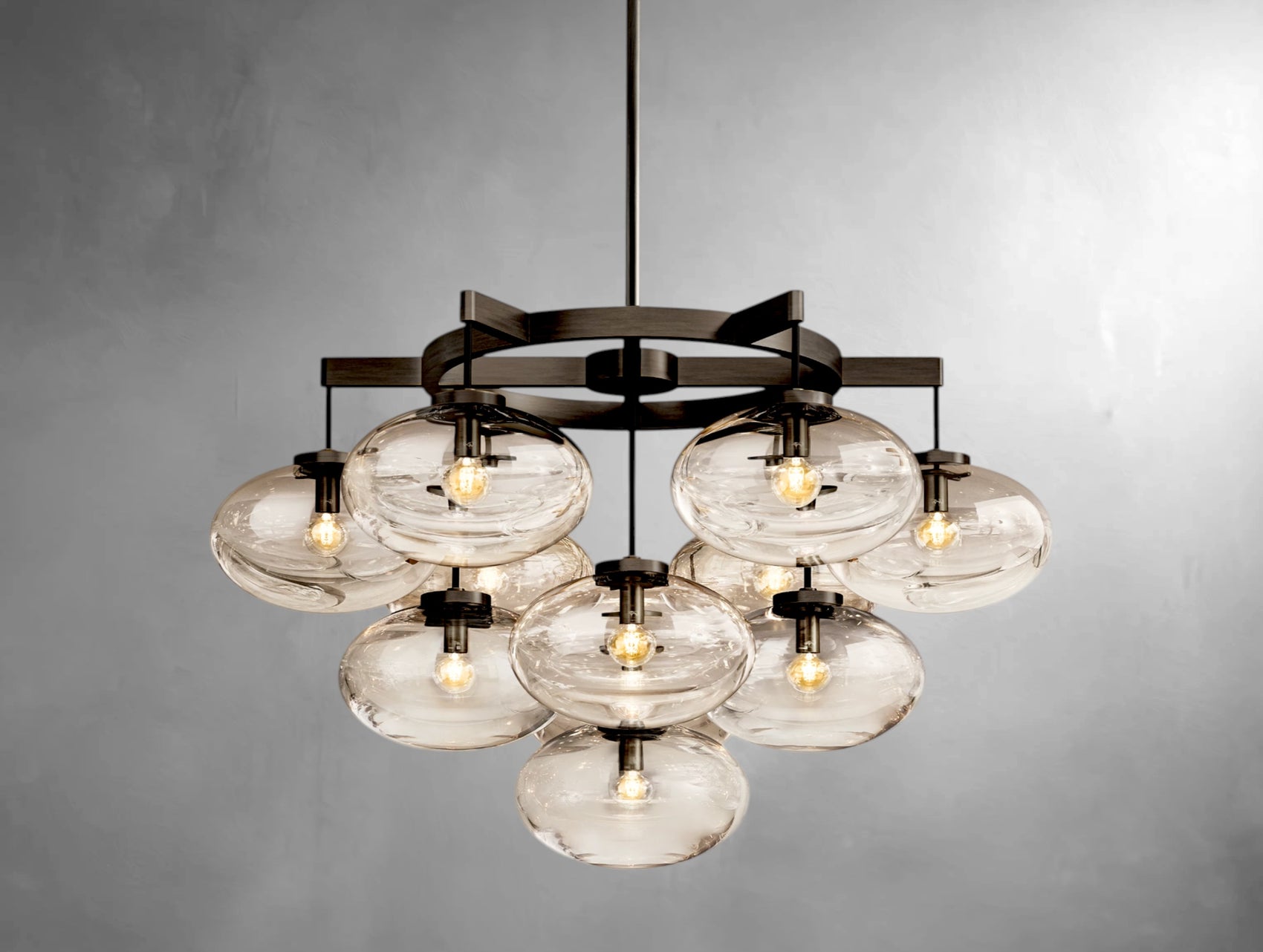 kabratte Clear Glass Round Chandelier