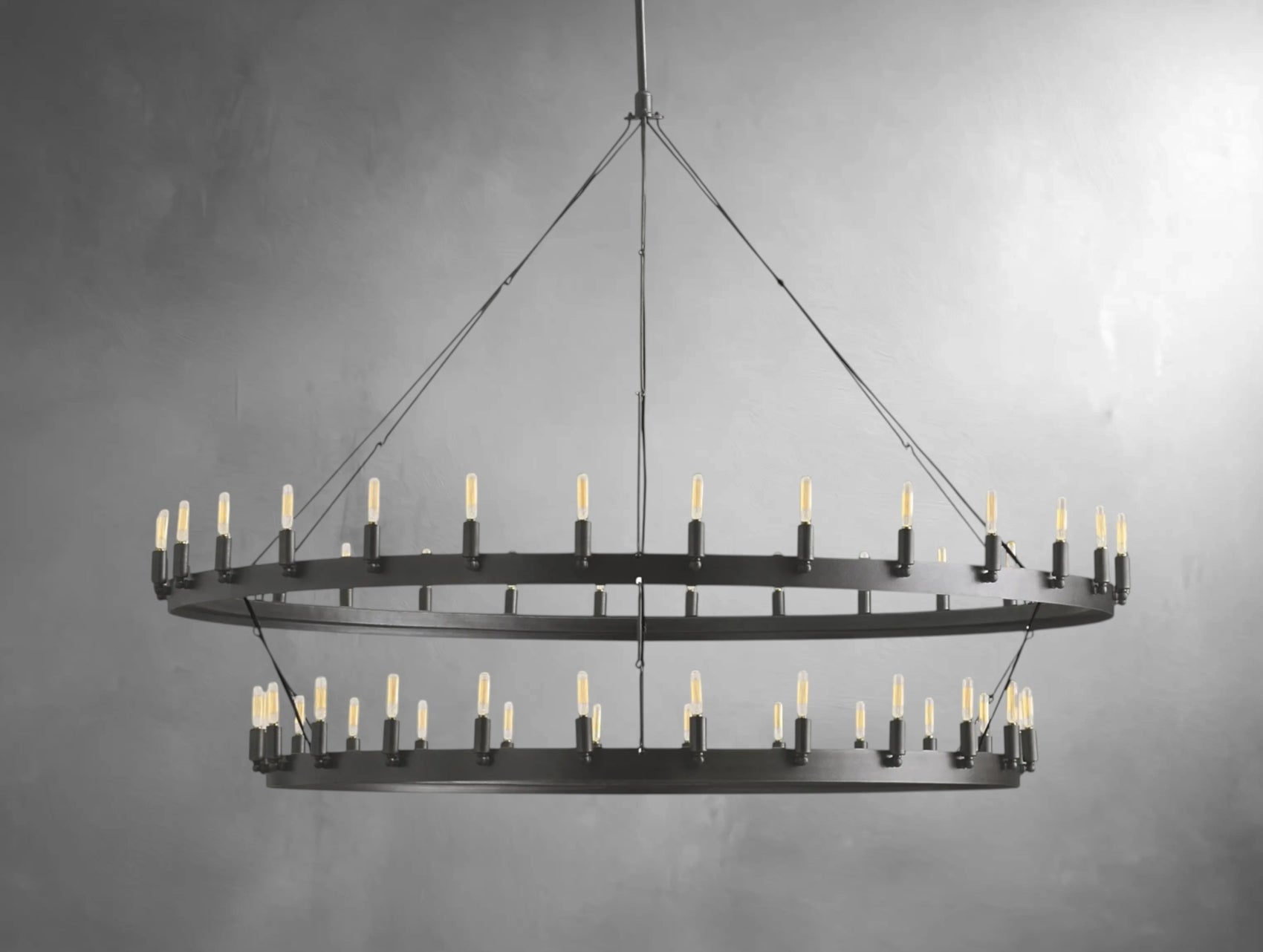 Kemion Vintage Filament Two-Tier Chandelier
