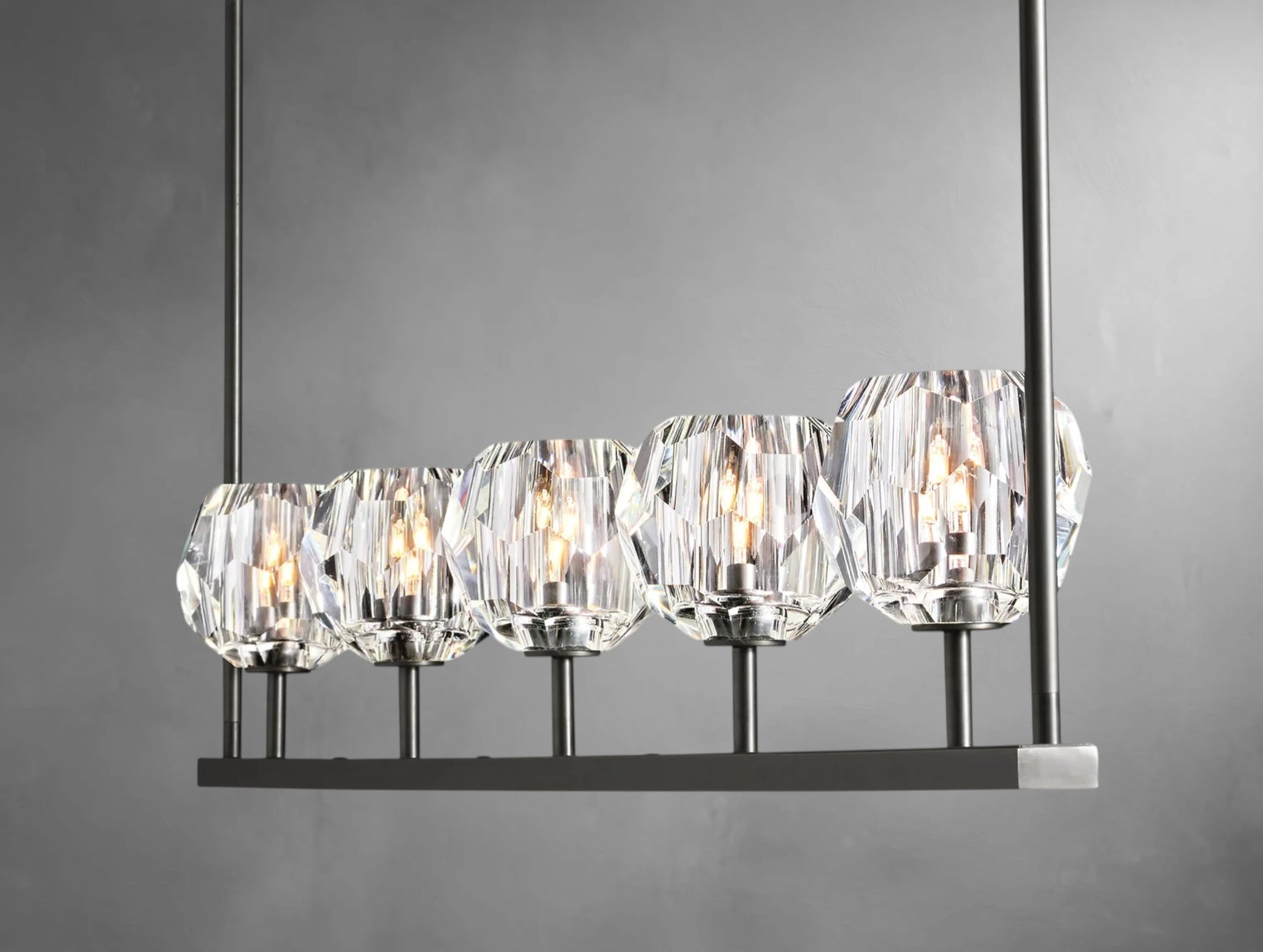 Aurelle Crystal Globe Linear Chandelier