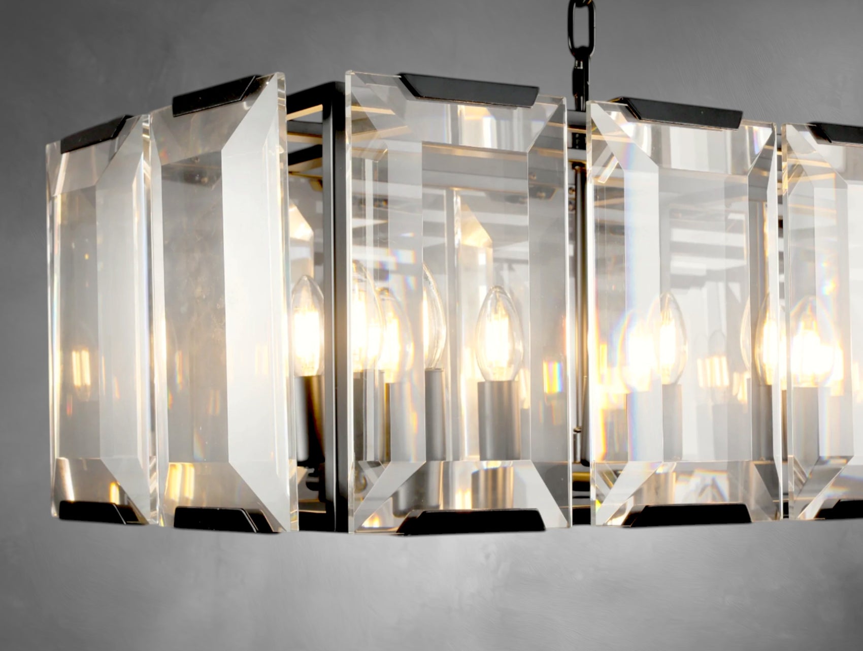 Halone Crystal Rectangular Chandelier