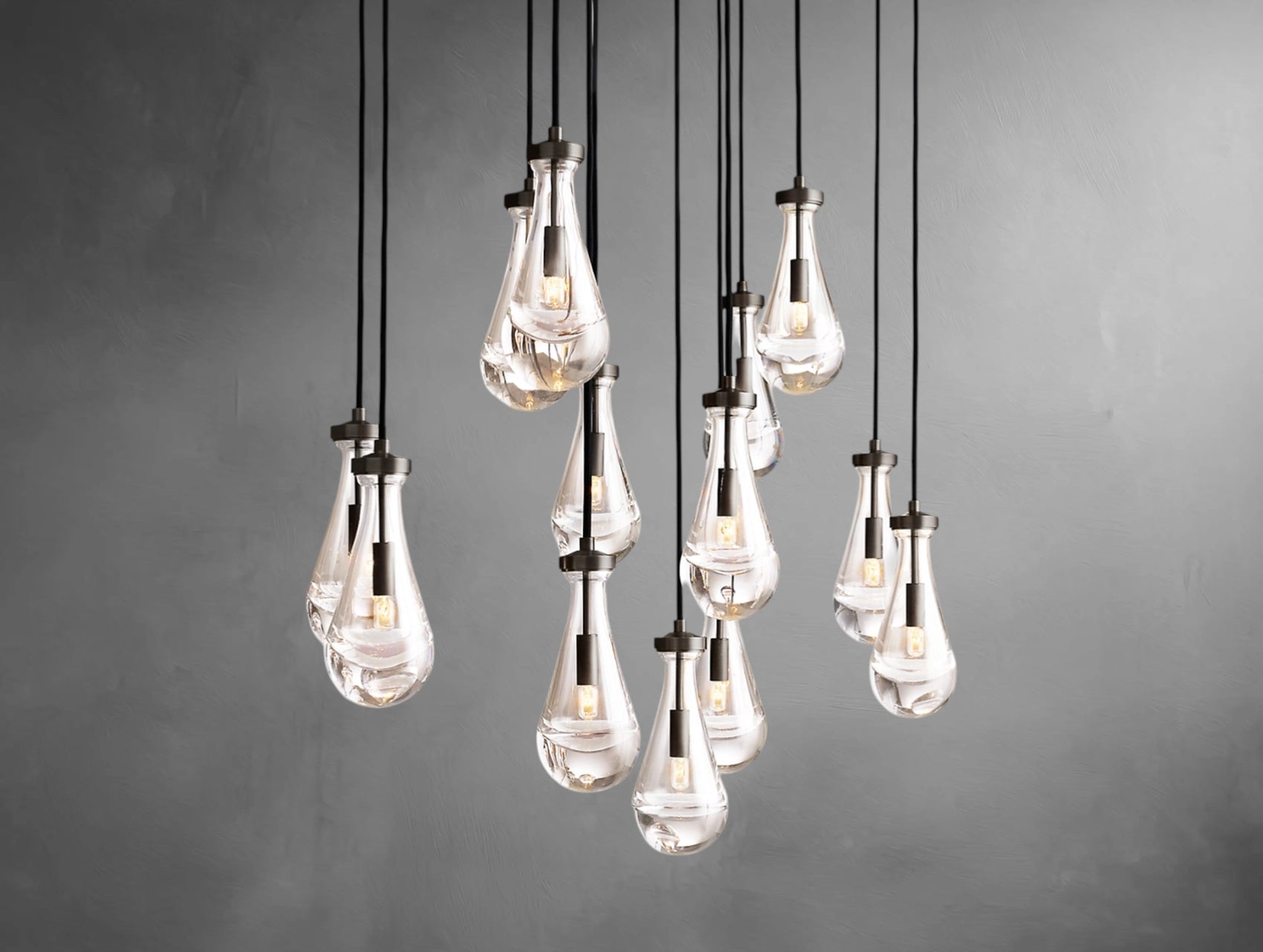 Decorative Glass Drop Rectangular Chandelier