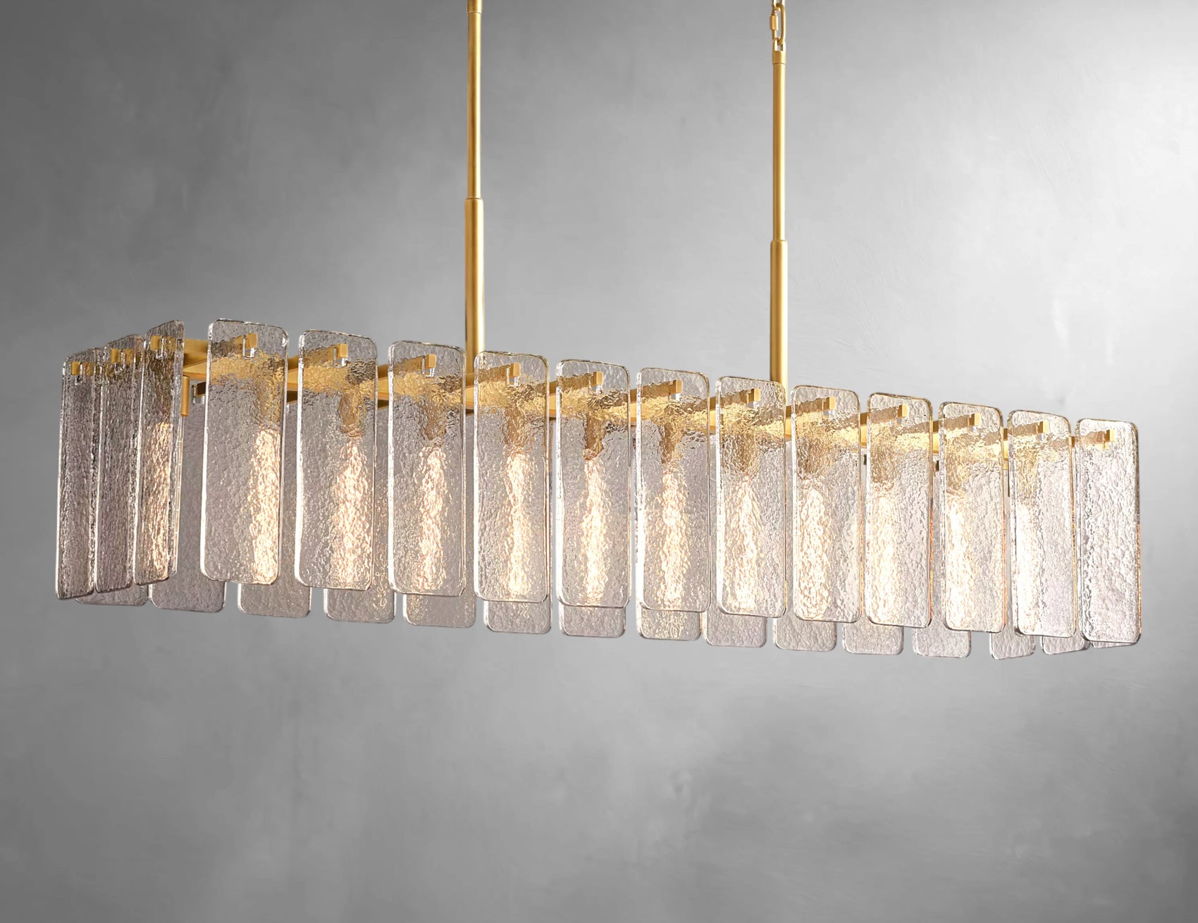 karamatte Glass Rectangular Chandelier