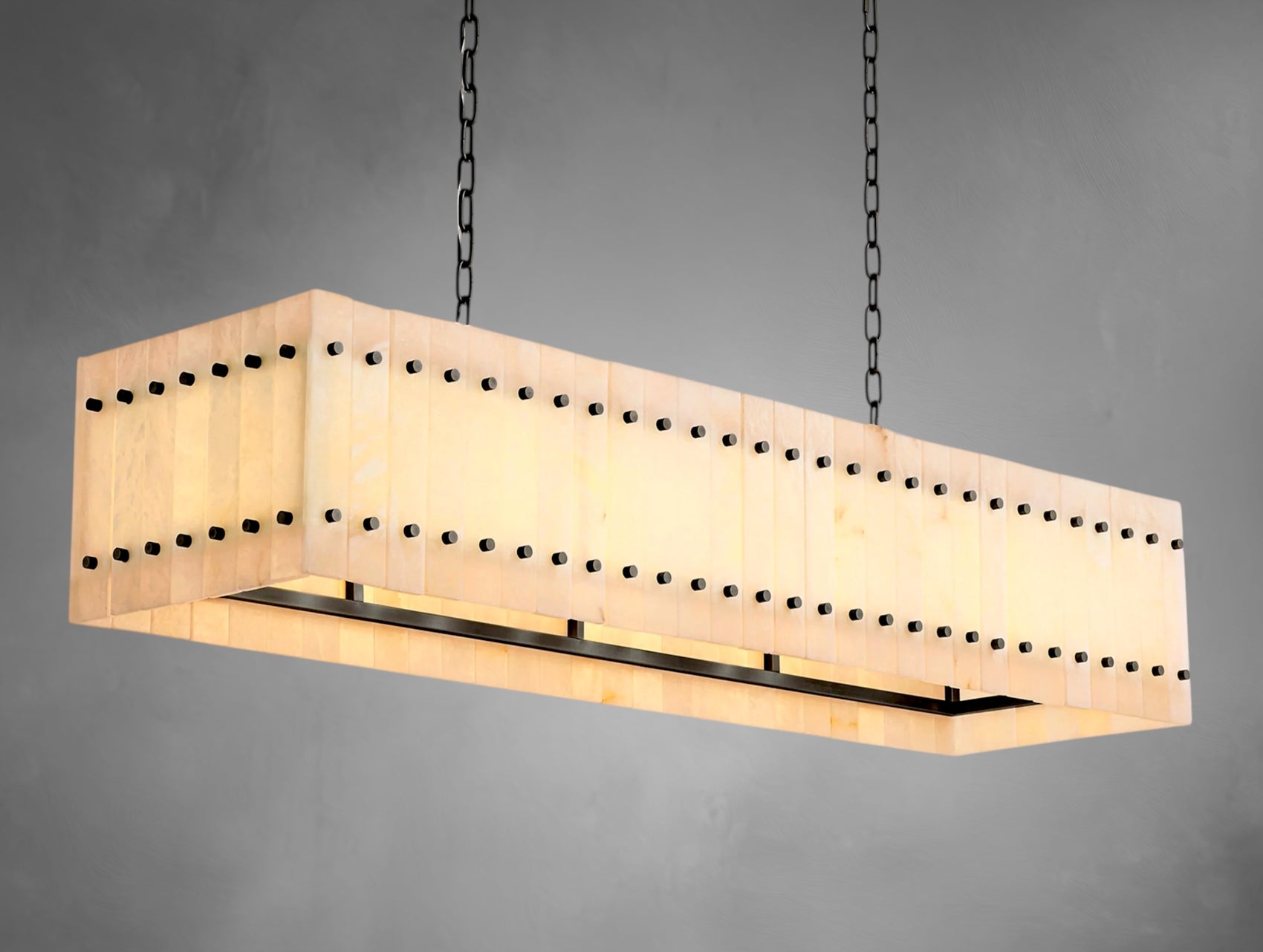 San Serrano Alabaster Linear Chandelier