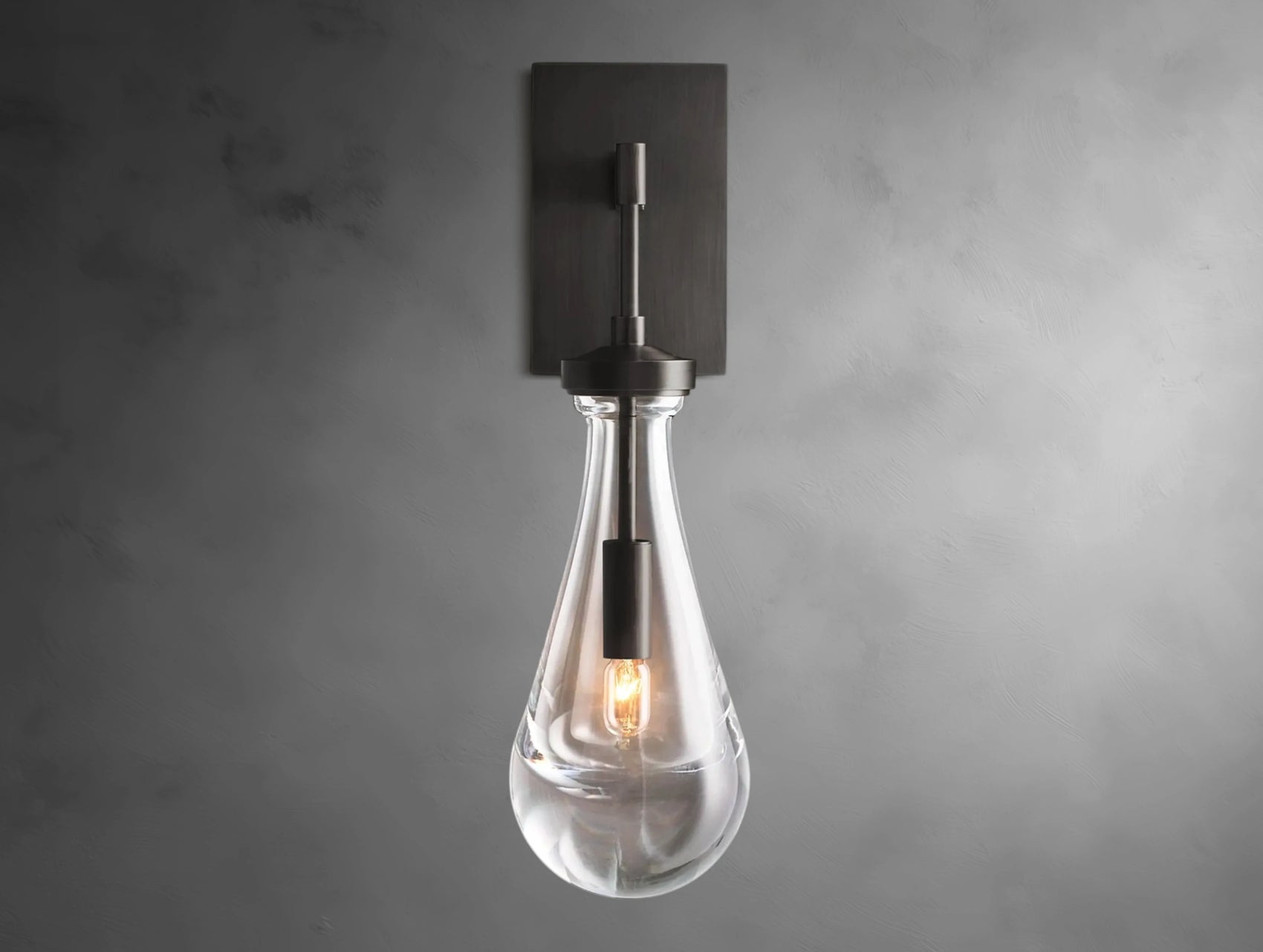 Velis Rain Glass Outdoor Sconce