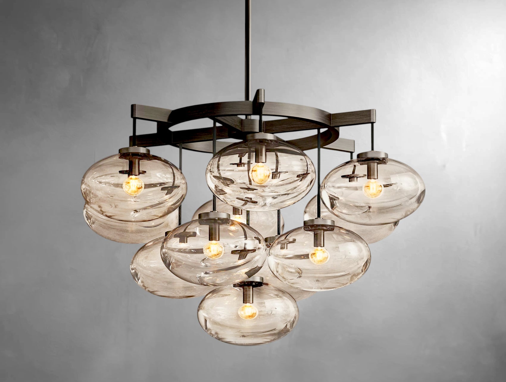 kabratte Clear Glass Round Chandelier