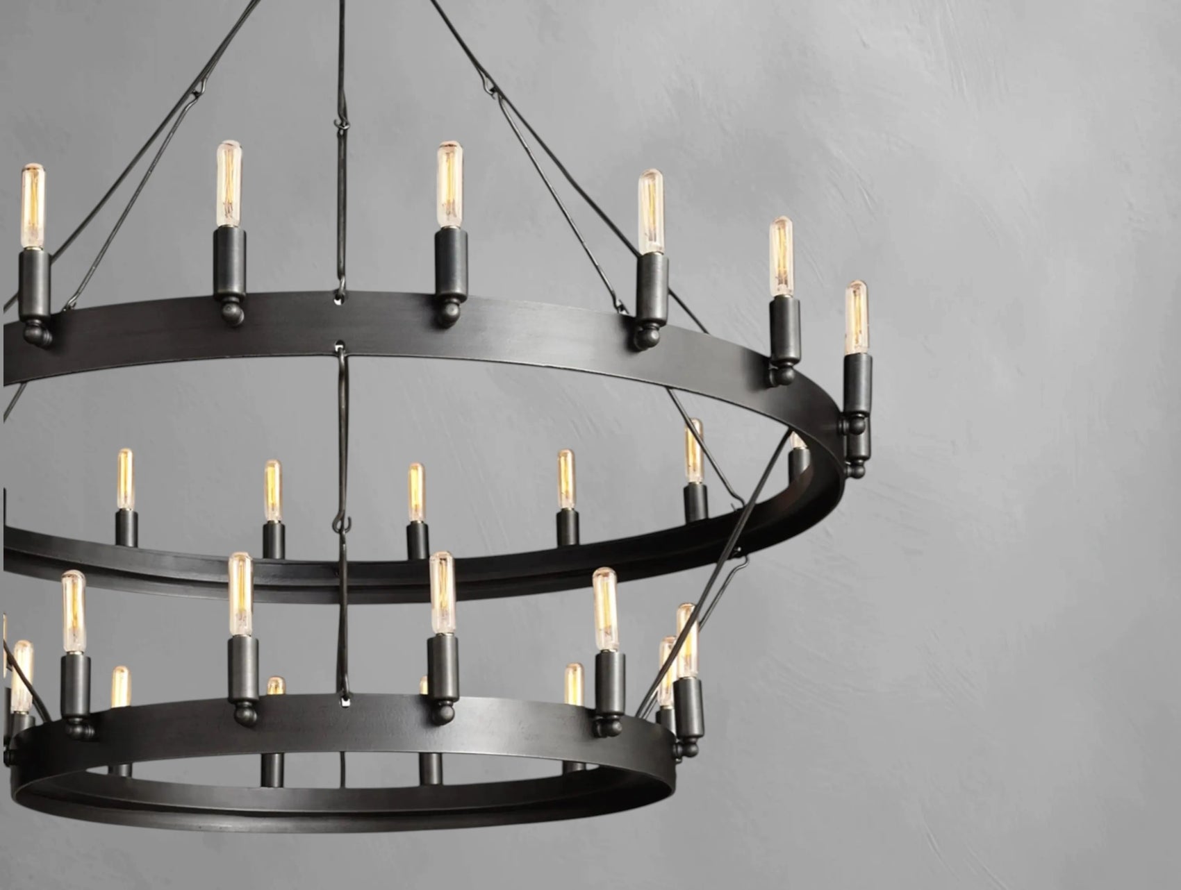 Kemion Vintage Filament Two-Tier Chandelier