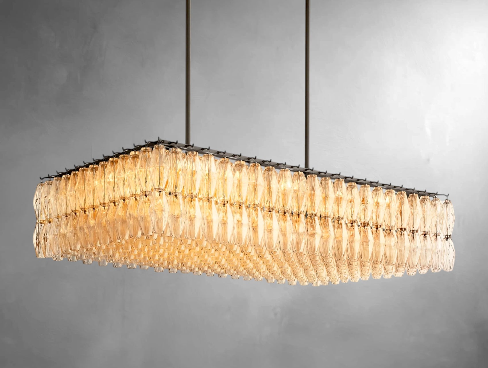 Chyara Clear Glass Rectangular Chandelier
