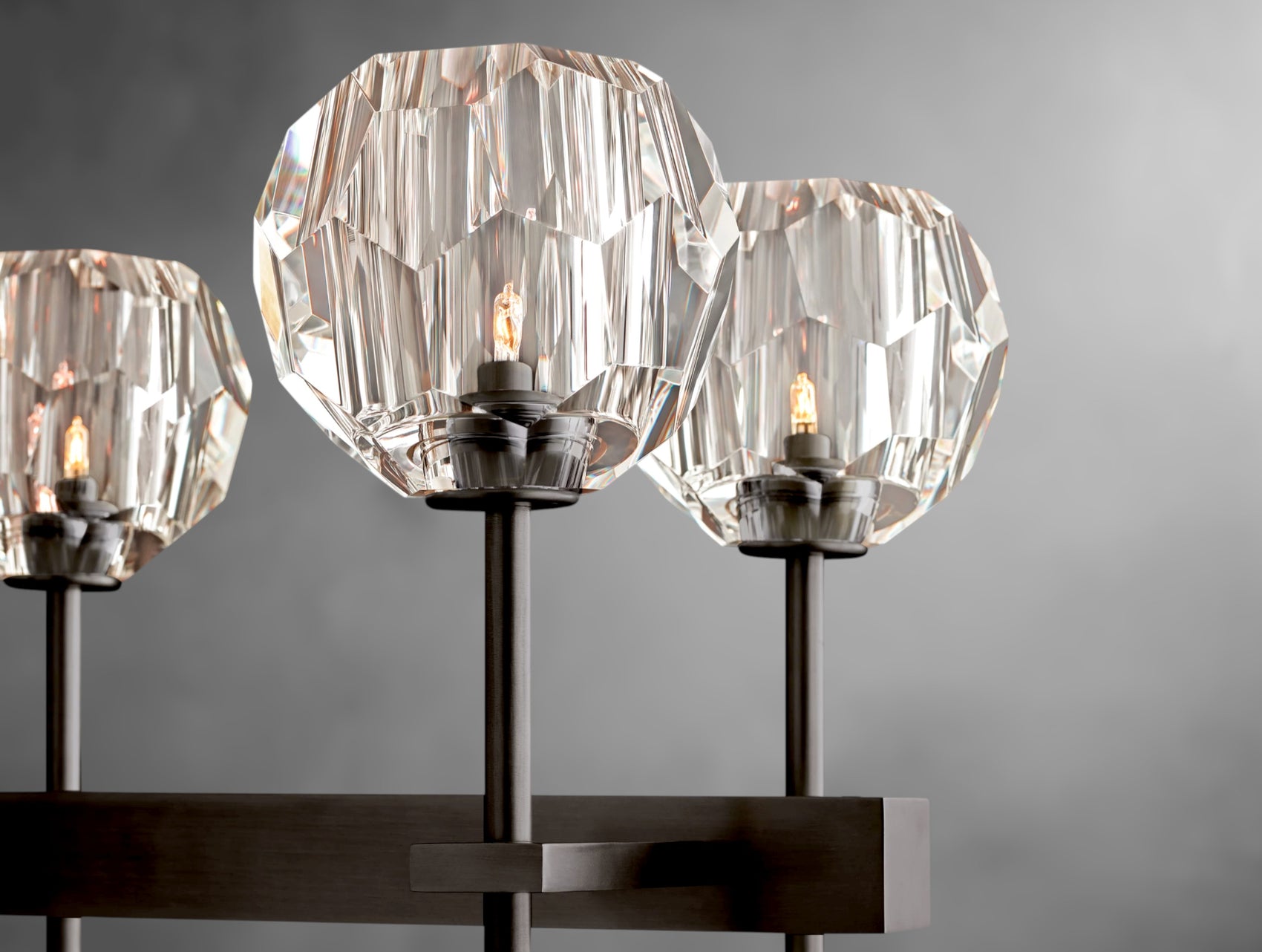 Aurelle Double Linear Crystal Chandelier