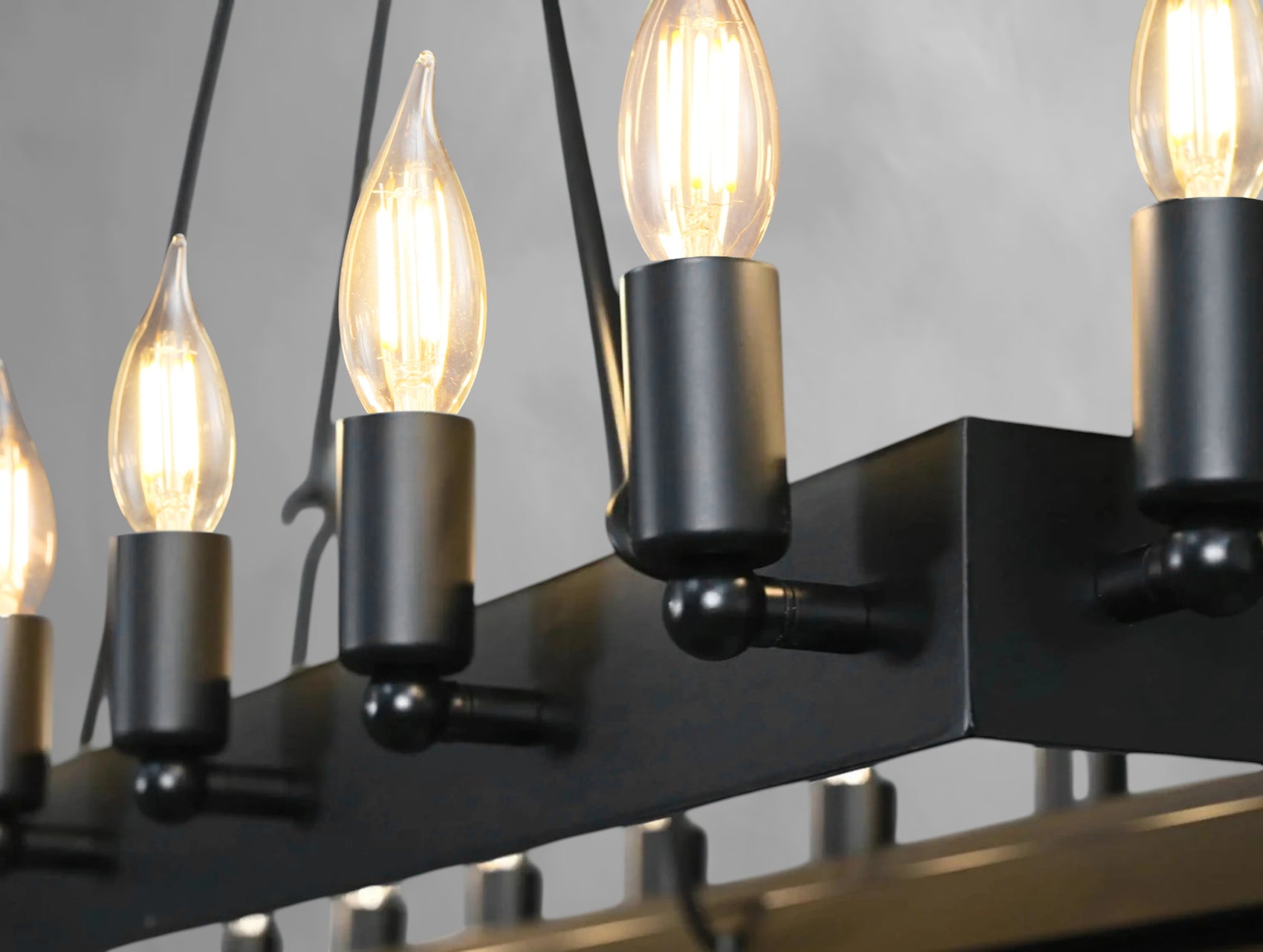 Kemion Vintage Candelabra Rectangular Chandelier