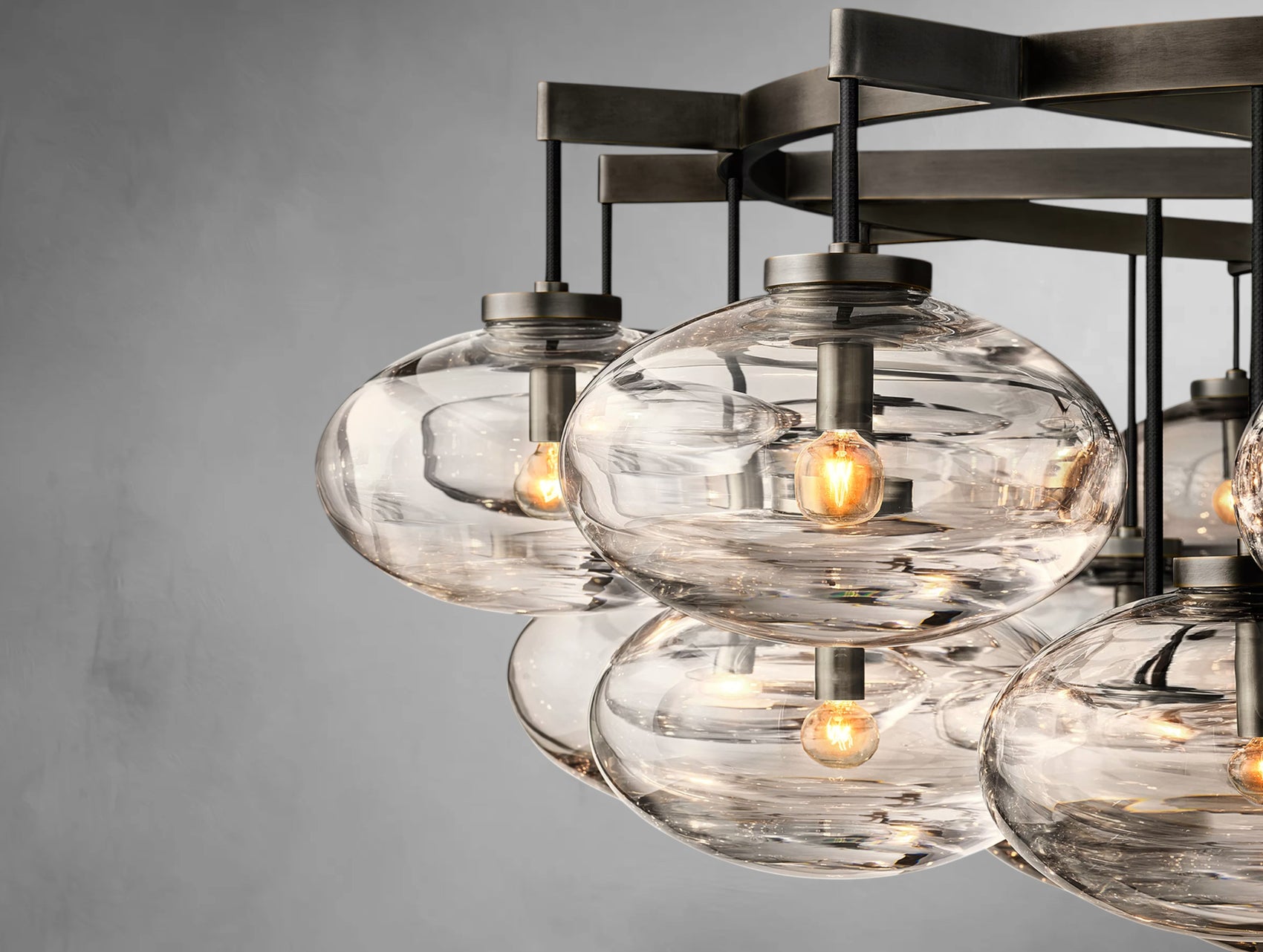 kabratte Clear Glass Round Chandelier