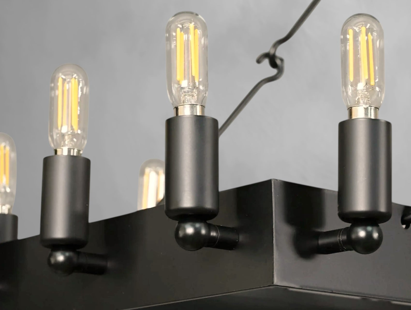 Kemion Vintage Filament Rectangular Chandelier
