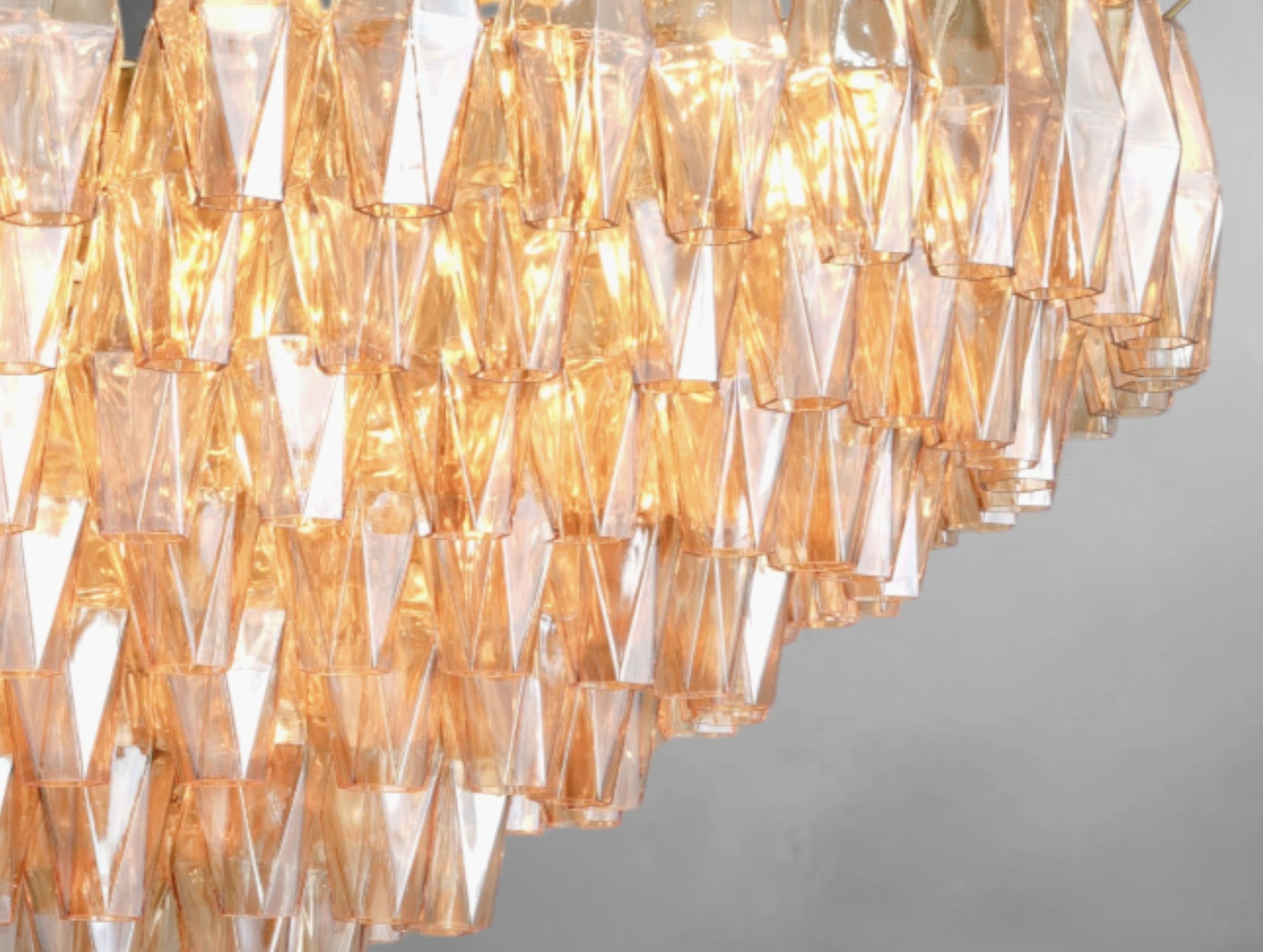 Chyara Clear Glass Tiered Round Chandelier