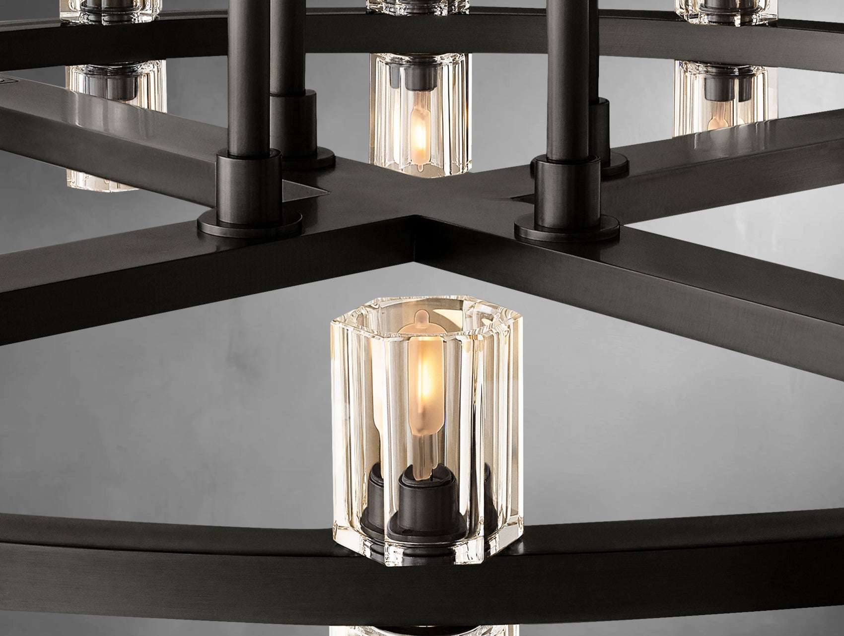 Virel Crystal Two-Tier Round Chandelier