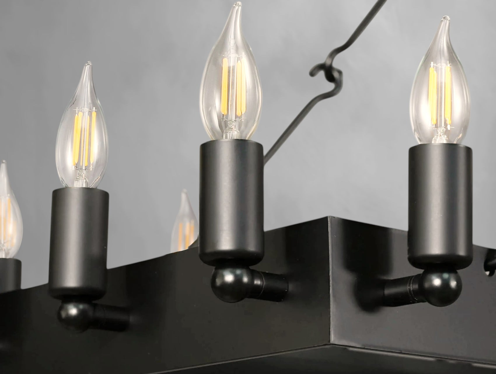 Kemion Vintage Candelabra Rectangular Chandelier